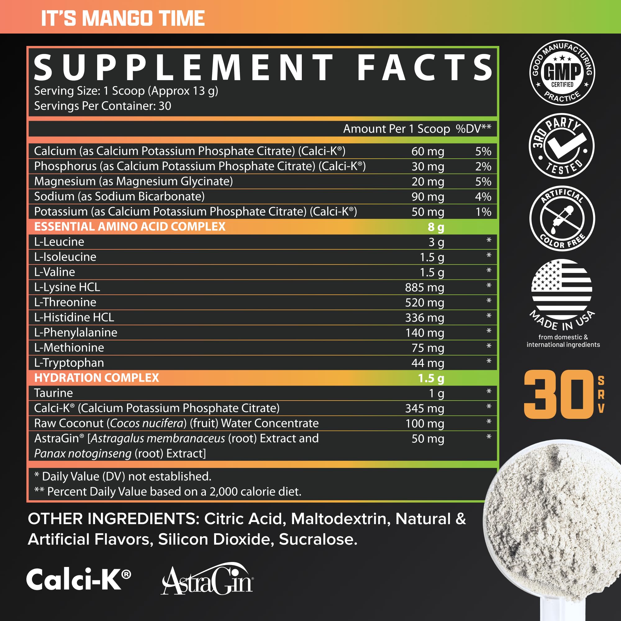 Nutrex Research EAA Hydration | EAAs + BCAA Powder | Muscle Recovery, Strength, Muscle Building, Endurance | 8G Essential Amino Acids + Electrolytes | 30 Servings It's Mango Time Nutrex Research Au supplements