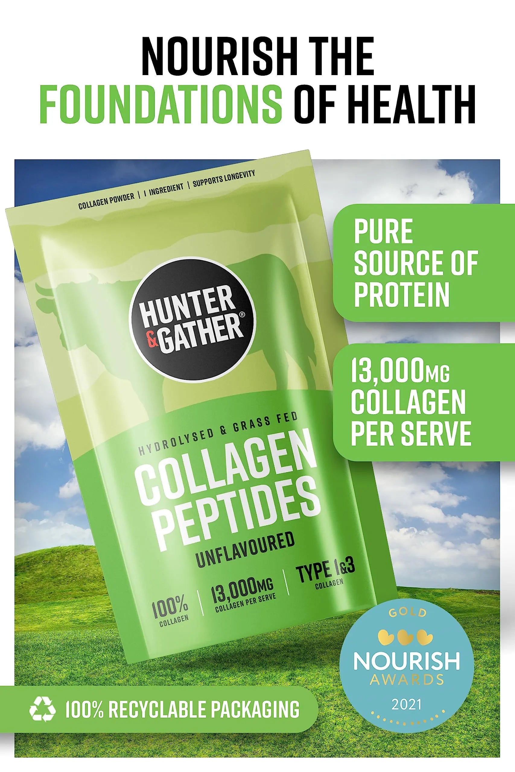 Hunter & Gather Collagen Powder Bundle | Hydrolysed Grass-Fed Bovine Collagen Hunter & Gather Au supplements