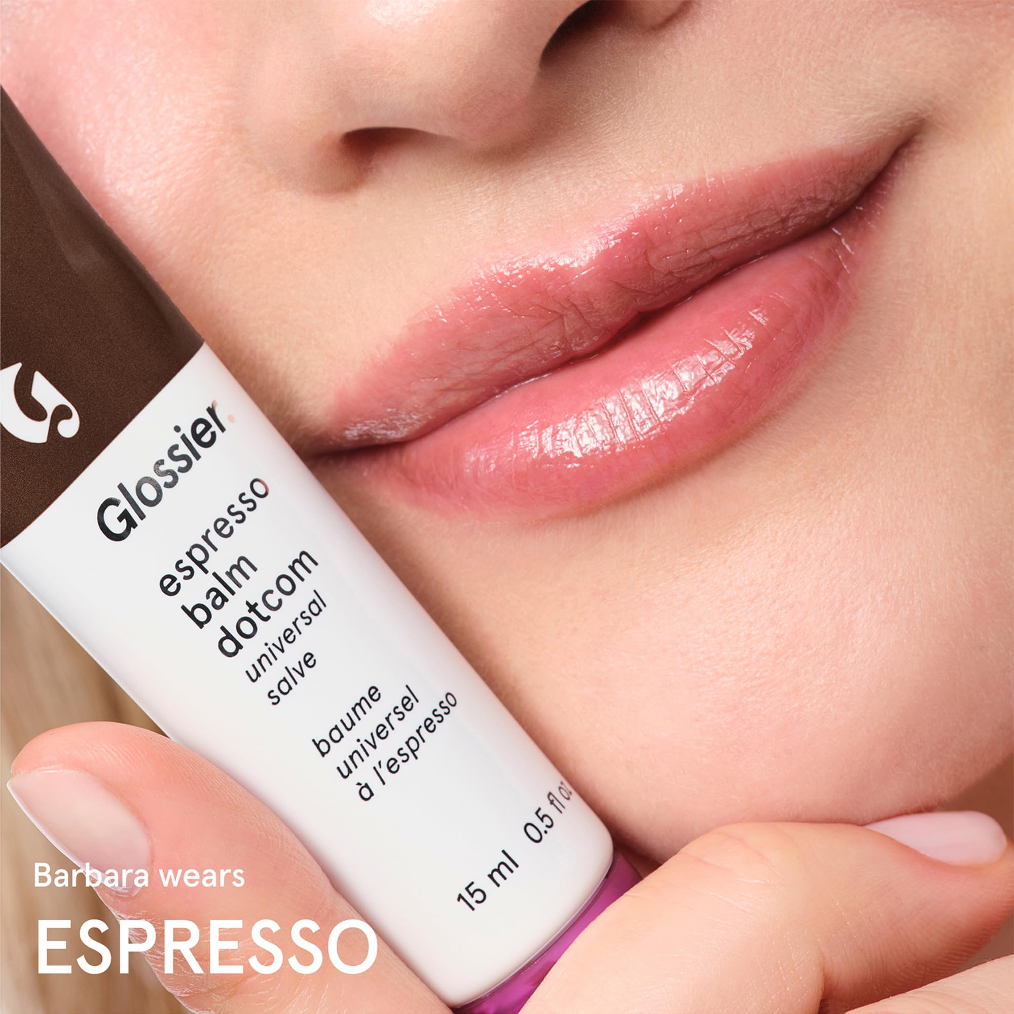 Glossier Balm Dotcom Hydrating Tinted Lip Balm - Universal Salve, Up to 12Hr Moisture for Dry Lips, Cuticles & Skin - Lanolin, Beeswax & Castor Oil - Espresso, Mocha Tint, 15ml Glossier Au supplements