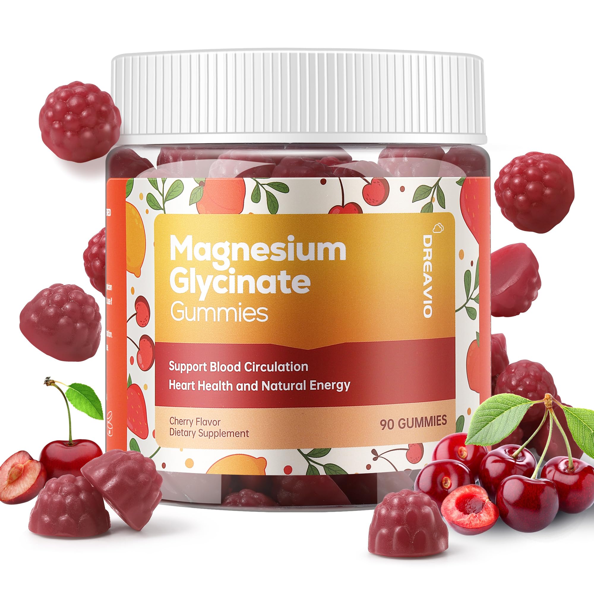 DREAVIO 90 Count Magnesium Glycinate Gummies 400mg w/Ashwagandha Supplement - Sugar Free Zinc Magnesium Glycinate Supplement Ashwagandha Gummies for Adults DREAVIO Au supplements