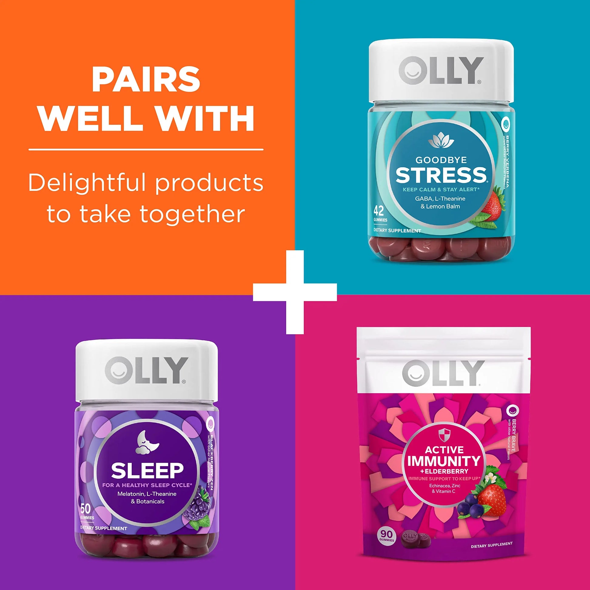 OLLY Laser Focus Gummy, Ginseng, Alpha GPC, B Vitamins, Berry Tangerine Flavor OLLY Au supplements