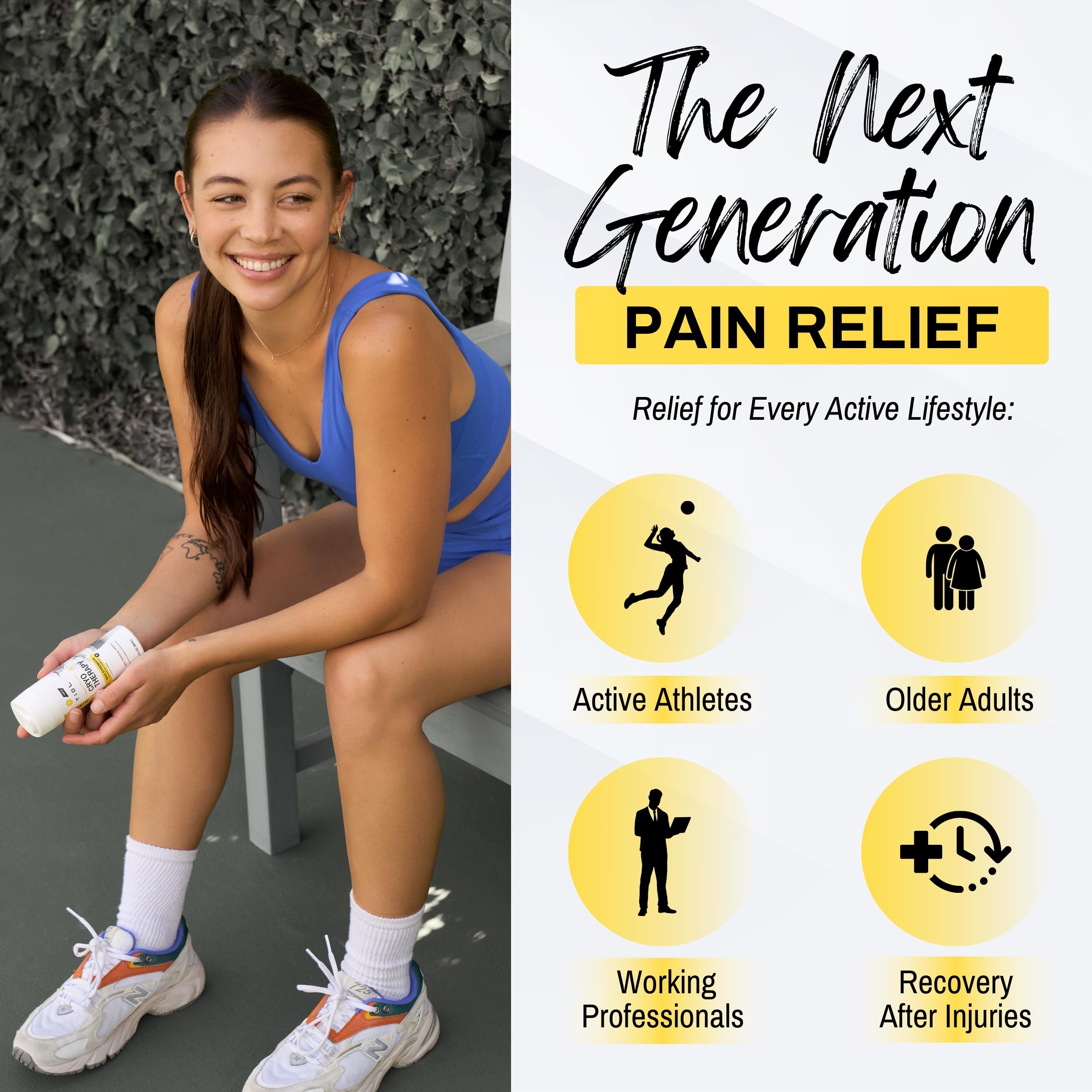 TIDL Cryotherapy Pain Relief Spray, 3 Oz (Pack of 2) Max Strength for Fast-Acting Muscle, Joint & Neck Pain Relief, Plant-Based Menthol & Camphor Pain Reliever, Quick Drying Formula TIDL Au supplements