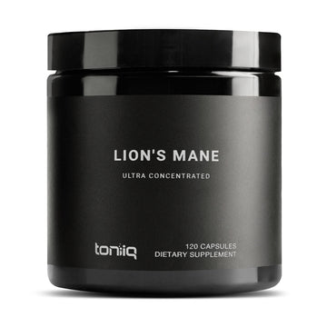 Toniiq Lion’s Mane - Ultra High Potency 10:1 Extract with 30% Polysaccharides - Highly Concentrated & Bioactive - Third-Party Lab Tested - 120 Capsules Toniiq Au supplements