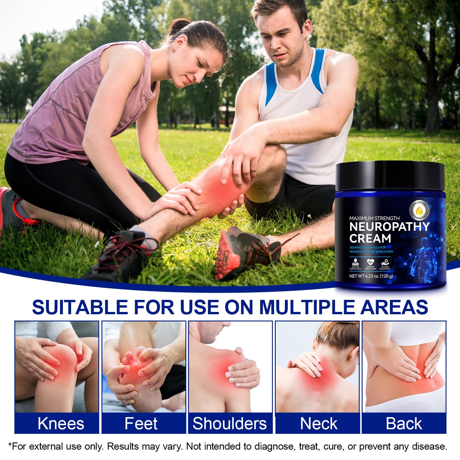 Neuropathy Cream Extra Strength 120g, Neuropathy Nerve Pain Relief Cream Contains Arnica, Vitamin B6 & Lavender, Deep Soothing & Moisturizing Aus Healthcare Au supplements