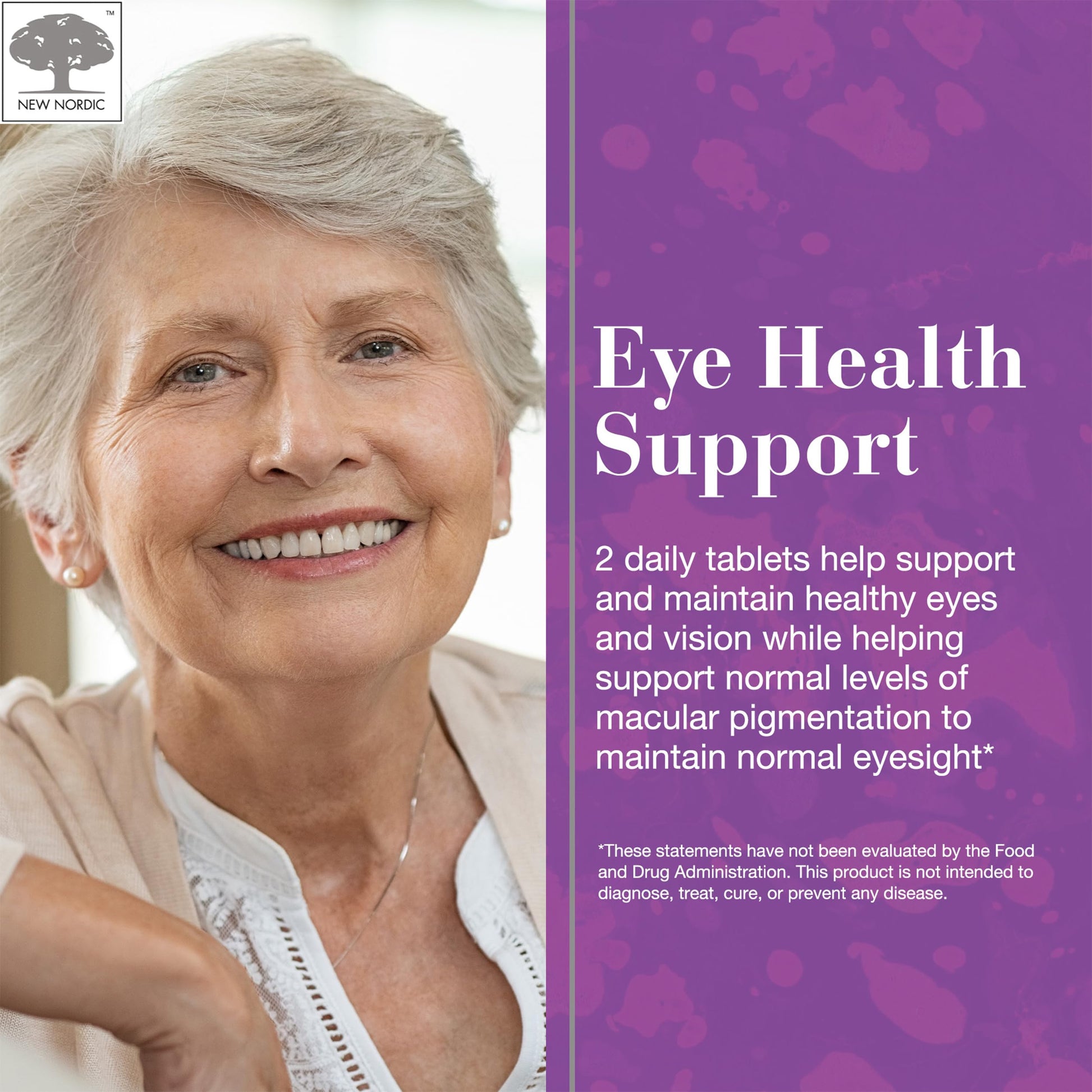 NEW NORDIC Hair & Eye Support Tablets Bundle, Hair GRO Natural Hair Growth and Blue Berry Eye Vitamin Supplements NEW NORDIC Au supplements