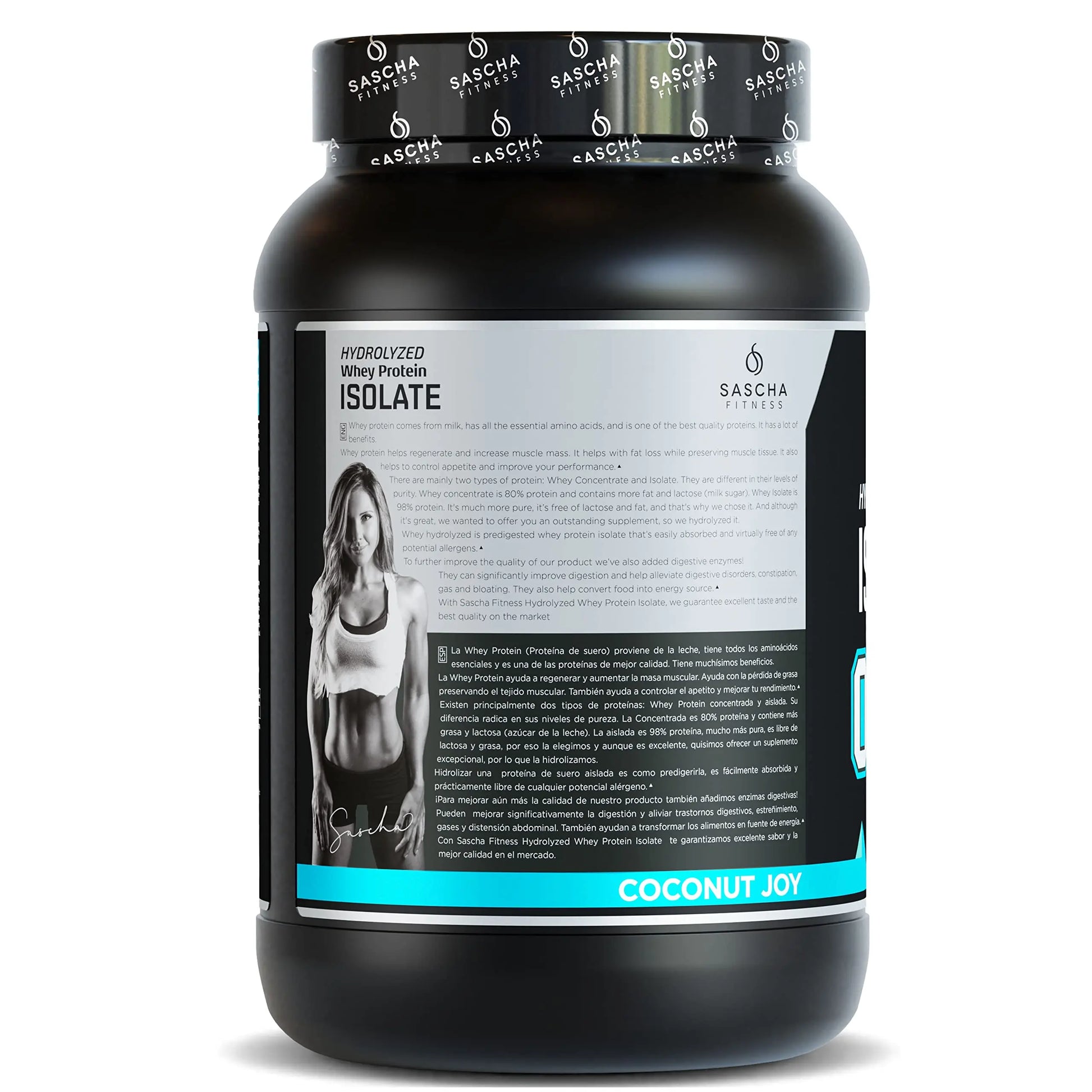 SASCHA FITNESS Hydrolyzed Whey Protein Isolate,100% Grass-Fed (2 Pounds, Coconut) SASCHA FITNESS Au supplements