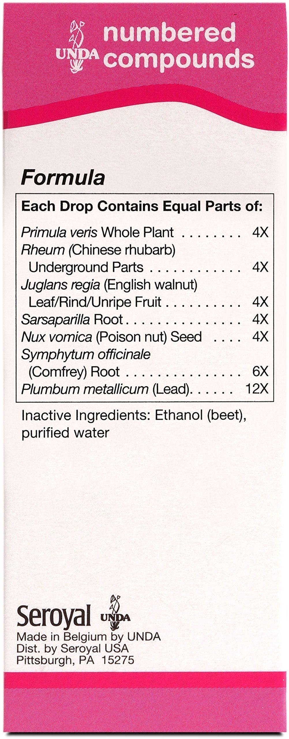 UNDA 41 Numbered Compounds | Homeopathic Preparation | 0.7 fl. oz. UNDA Au supplements