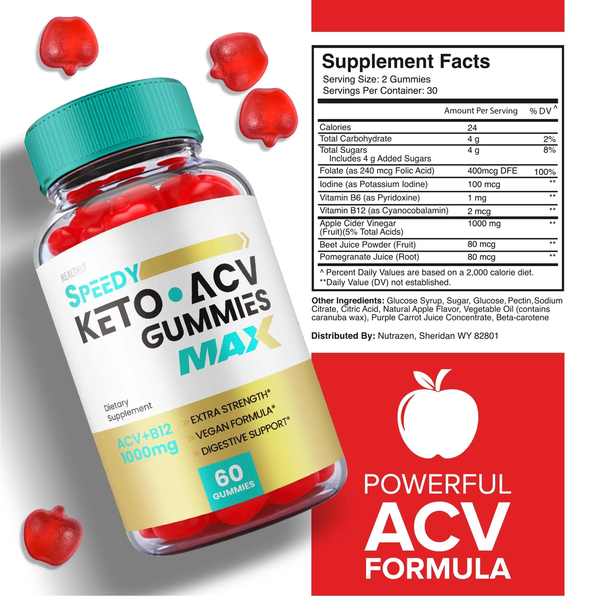 (5 Pack) Speedy Keto ACV Gummies Maximum Strength, Speedy Keto Plus ACV Gummies Healthly Au supplements