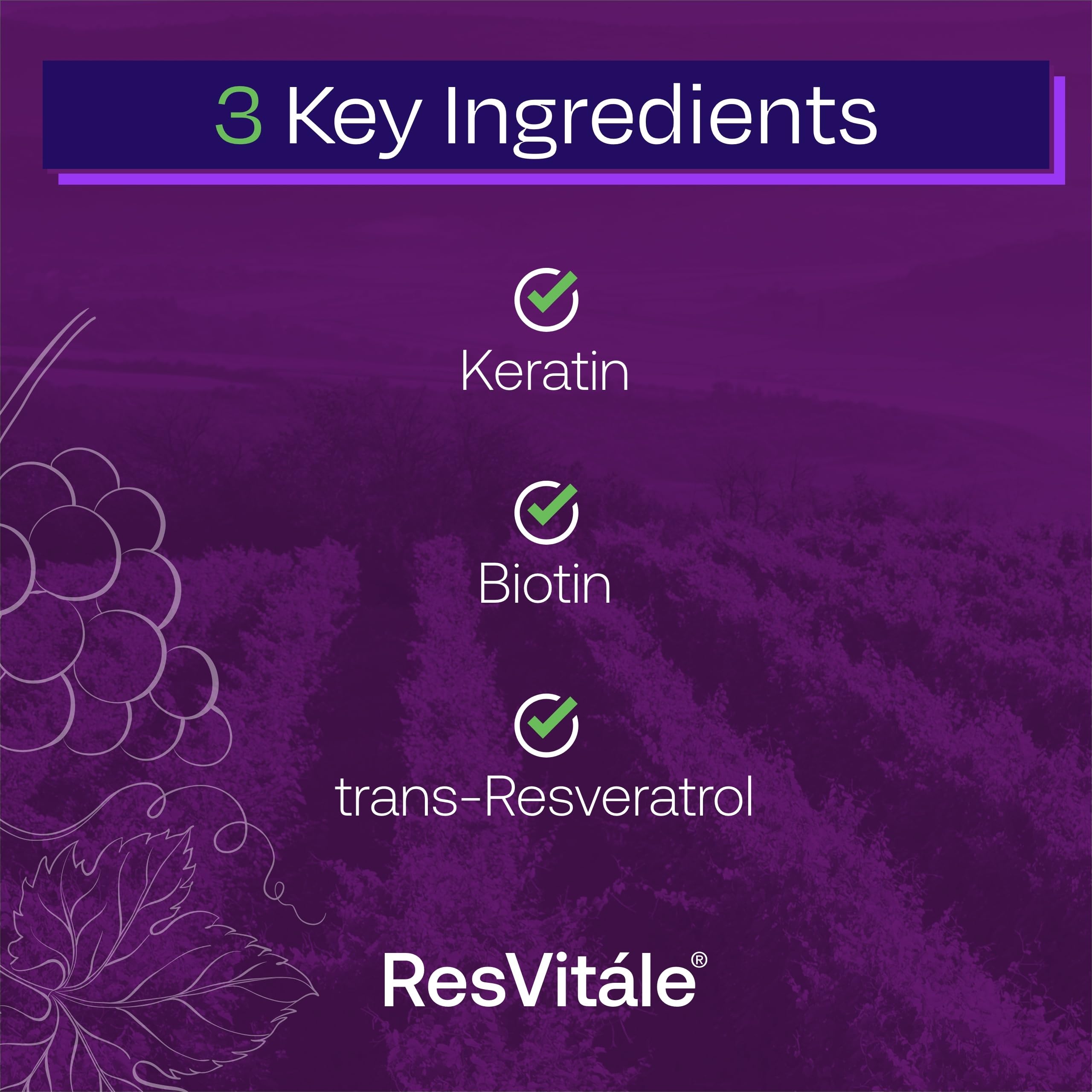 ResVitále Keratin Hair Enhance - Keratin Supplement for Hair Growth - 60 Capsules ResVitale Au supplements
