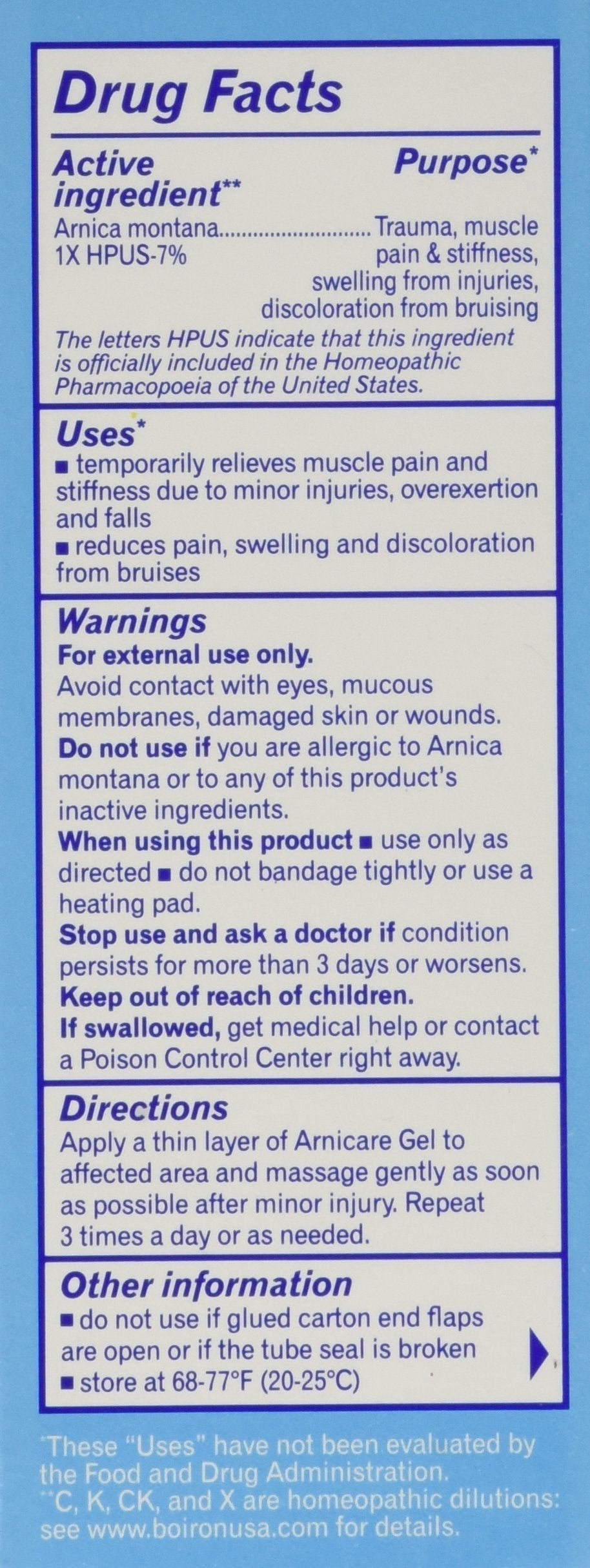 Boiron Arnicare Arnica Gel, 2.6 Ounce (Pack of 3) Friendshop 2016 Au supplements