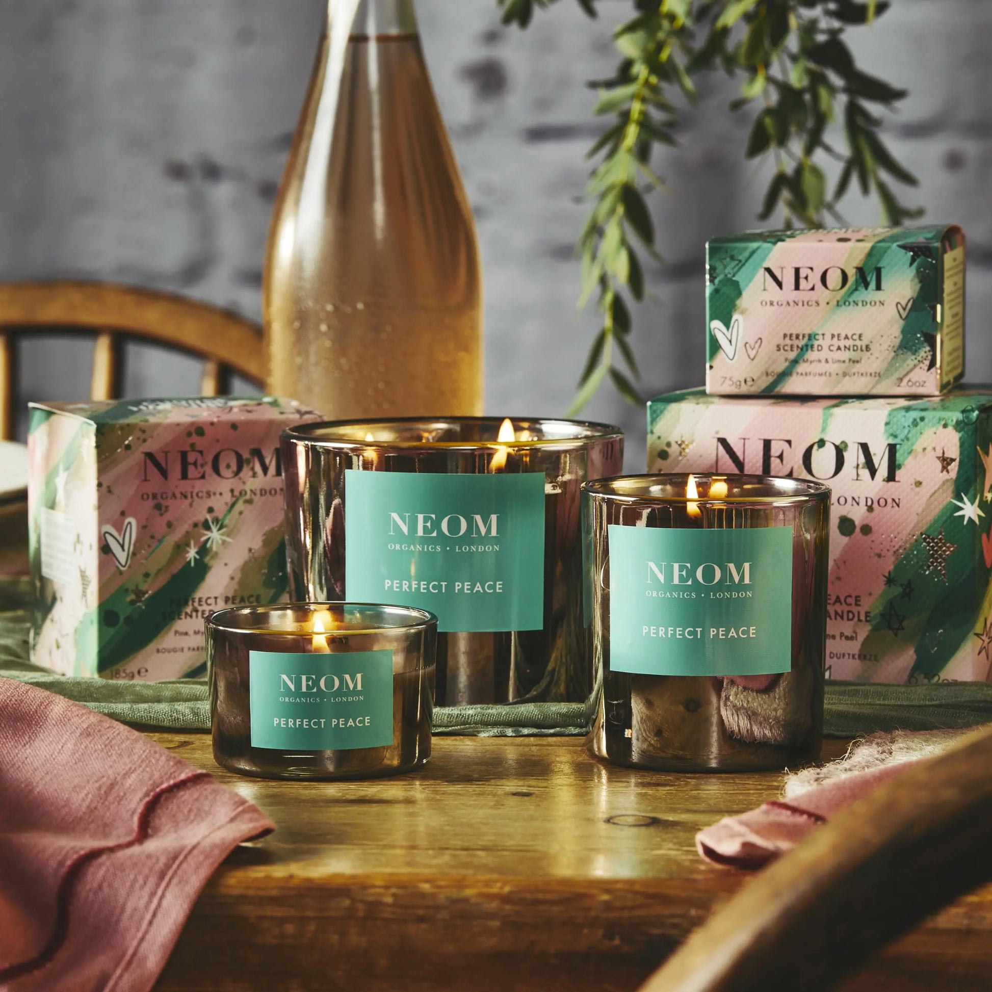 NEOM- Perfect Peace Luxury Scented Candle | Pine, Myrrh & Lime Peel | Christmas Gift… (1 Wick) Neom Au supplements