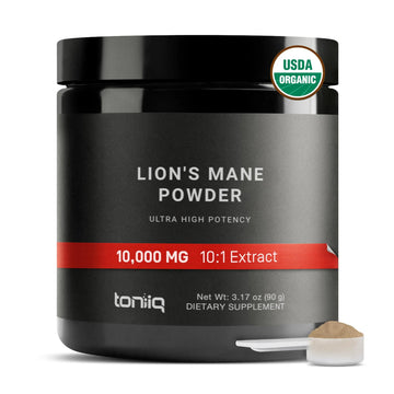 10,000mg 10x Concentrated Ultra High Strength Organic Lions Mane Powder Toniiq Au supplements