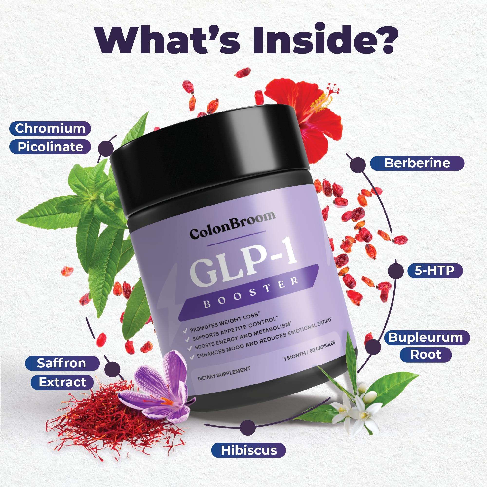ColonBroom GLP-1 Weight Management Supplement for Women & Men - GLP1 Supports Gut Health, Metabolic Wellness & Appetite Regulation - Vegan, Gluten-Free Diet Capsules | 120 Count ColonBroom Au supplements