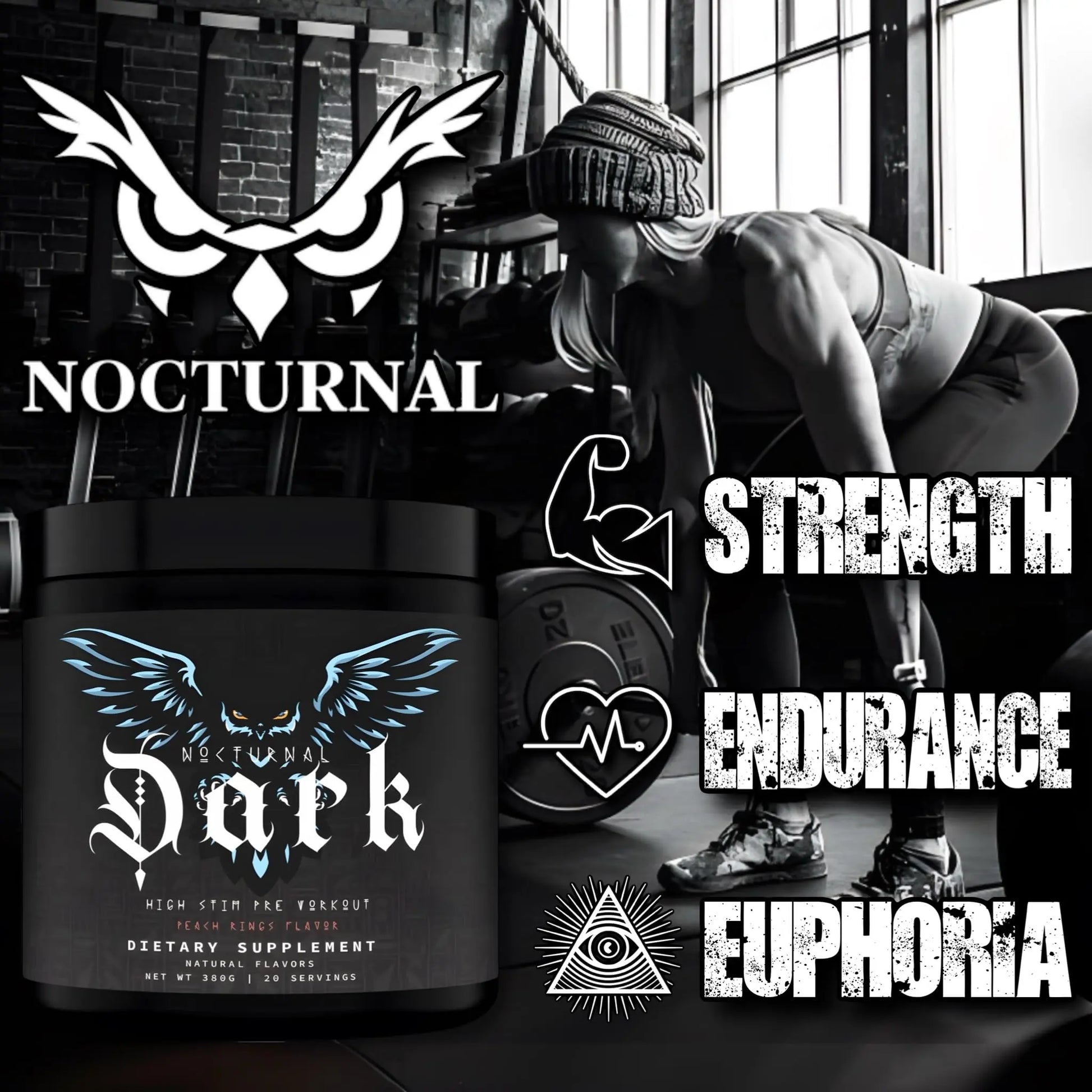 Nocturnal Labz Dark High Stim Pre Workout Powder | Potent Pre-workout Formula for Men Nocturnal Au supplements
