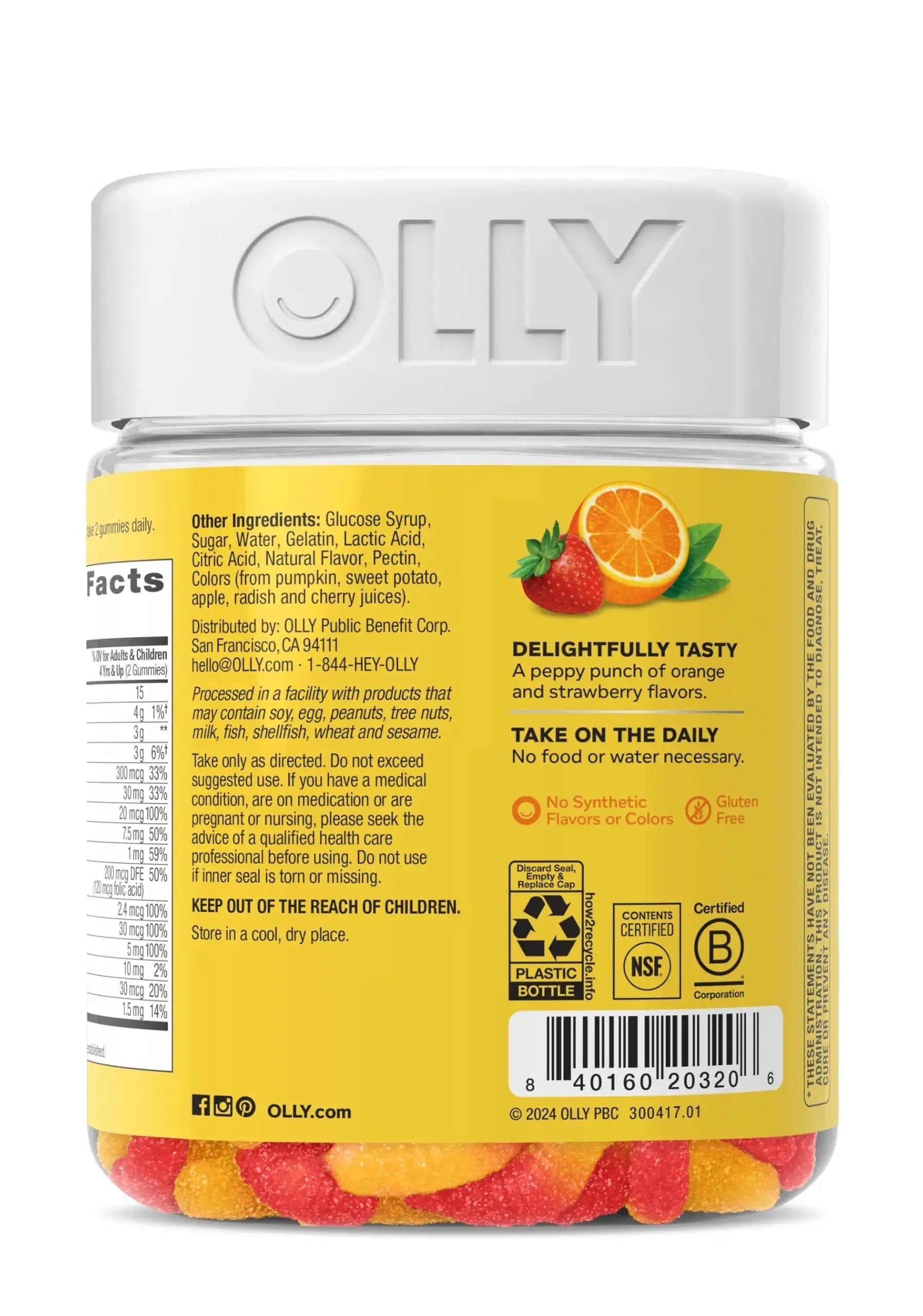OLLY Kids Multivitamin Gummy Worms, Overall Health and Immune Support, Vitamins and Minerals A, C, D, E, Bs and Zinc OLLY Au supplements