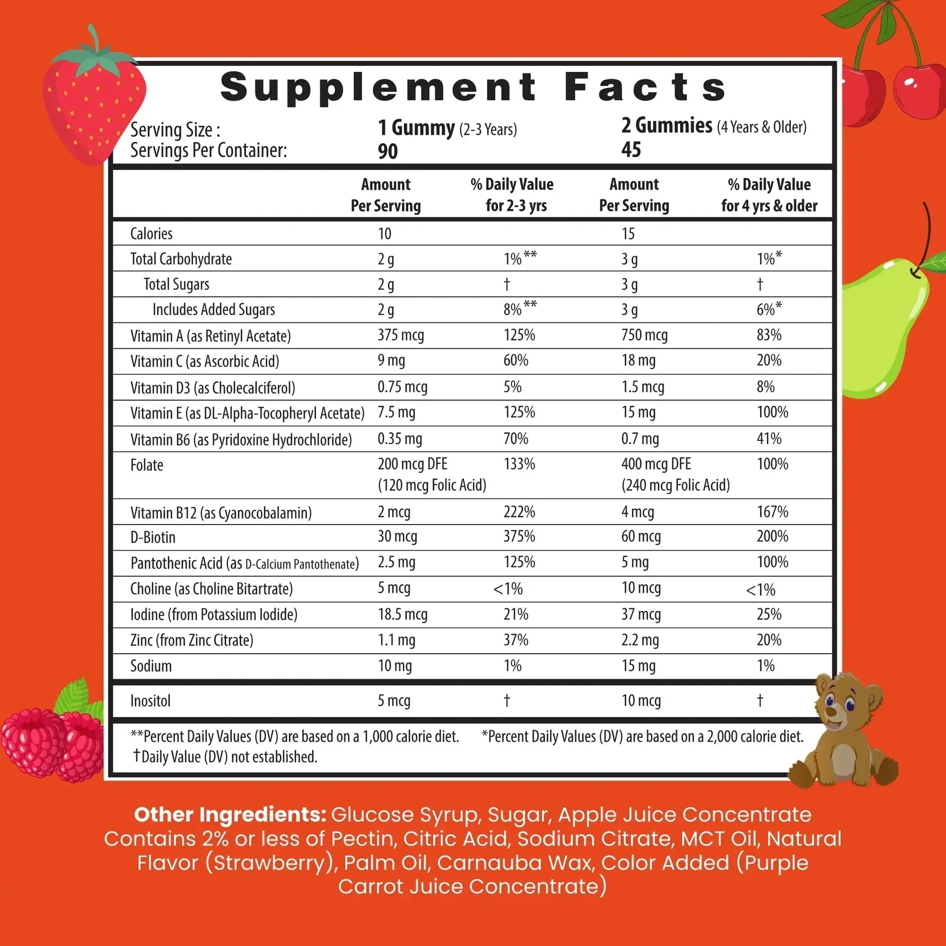 HERBION Naturals Multivitamin Gummies for Kids, Immune Support with Vitamin C, D3, B12, A, E & Zinc, Strawberry Flavor HERBION Au supplements
