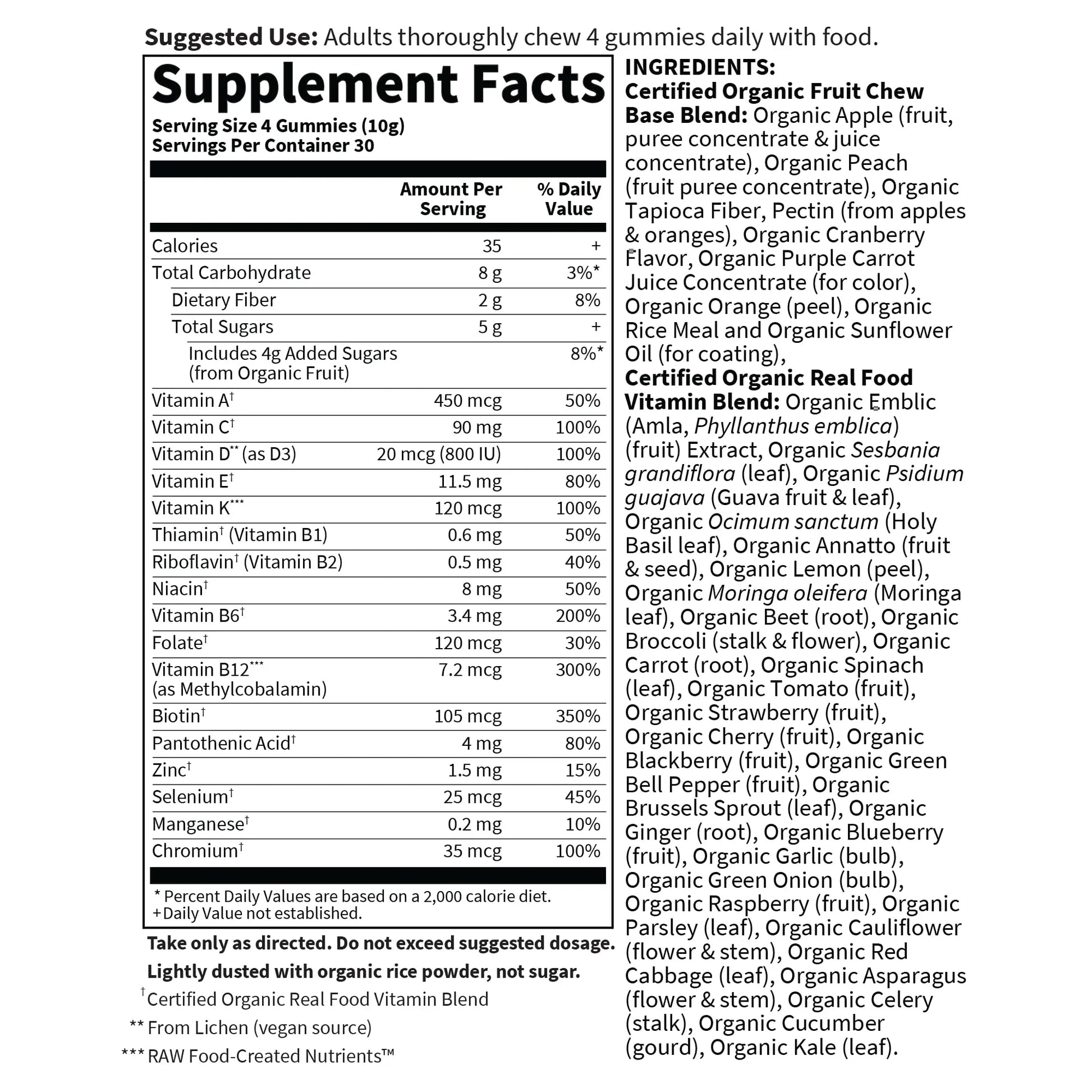 Garden of Life Organics Men's Gummy Vitamins - Berry - Certified Organic, Non-GMO, Vegan, Kosher Complete Multi - Methyl B12, C & D3 - Gluten Garden of Life Au supplements
