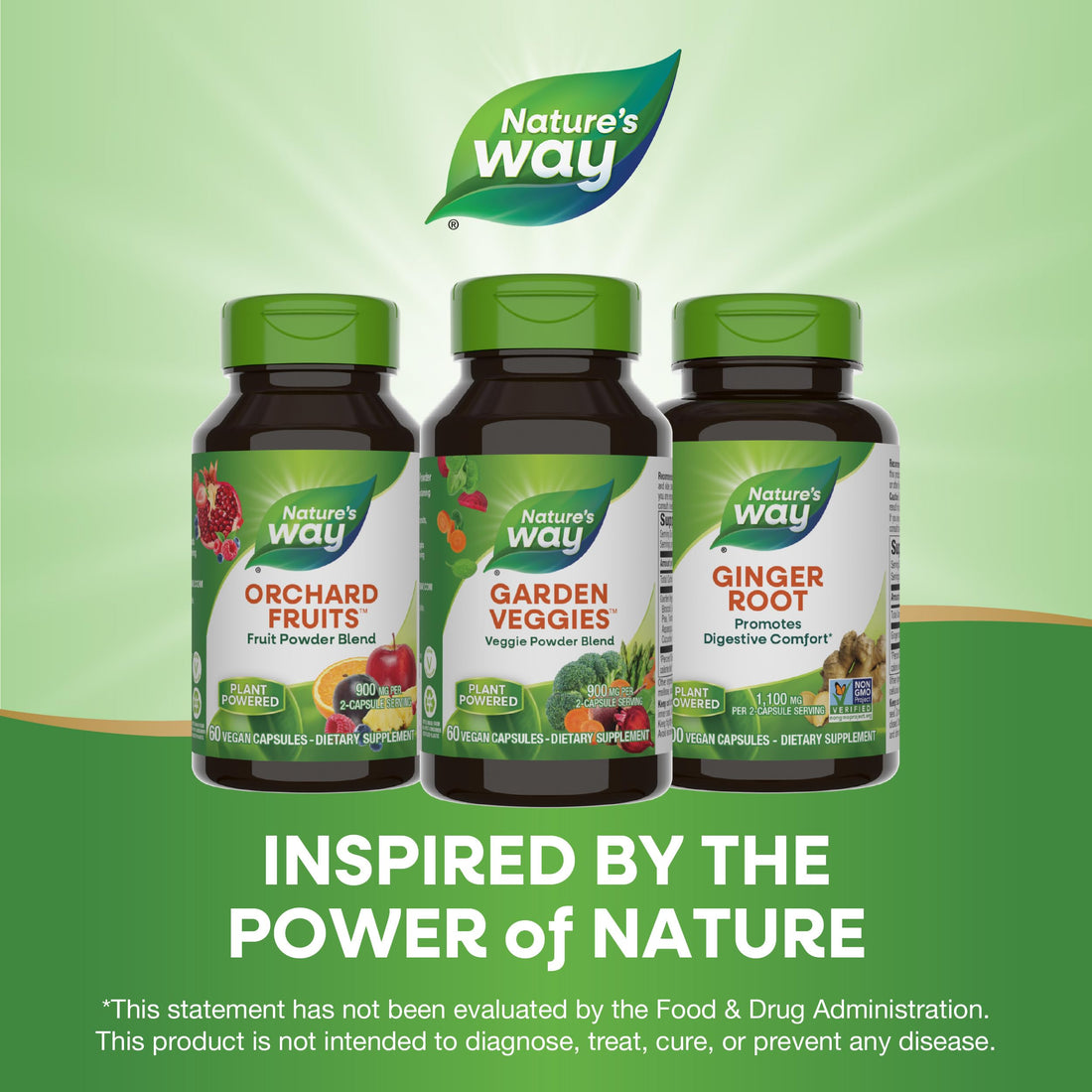 Nature's Way Garden Veggies, Veggie Powder Blend, 900 mg per 2-Capsule Serving, 60 Vegan Capsules Nature's Way Au supplements