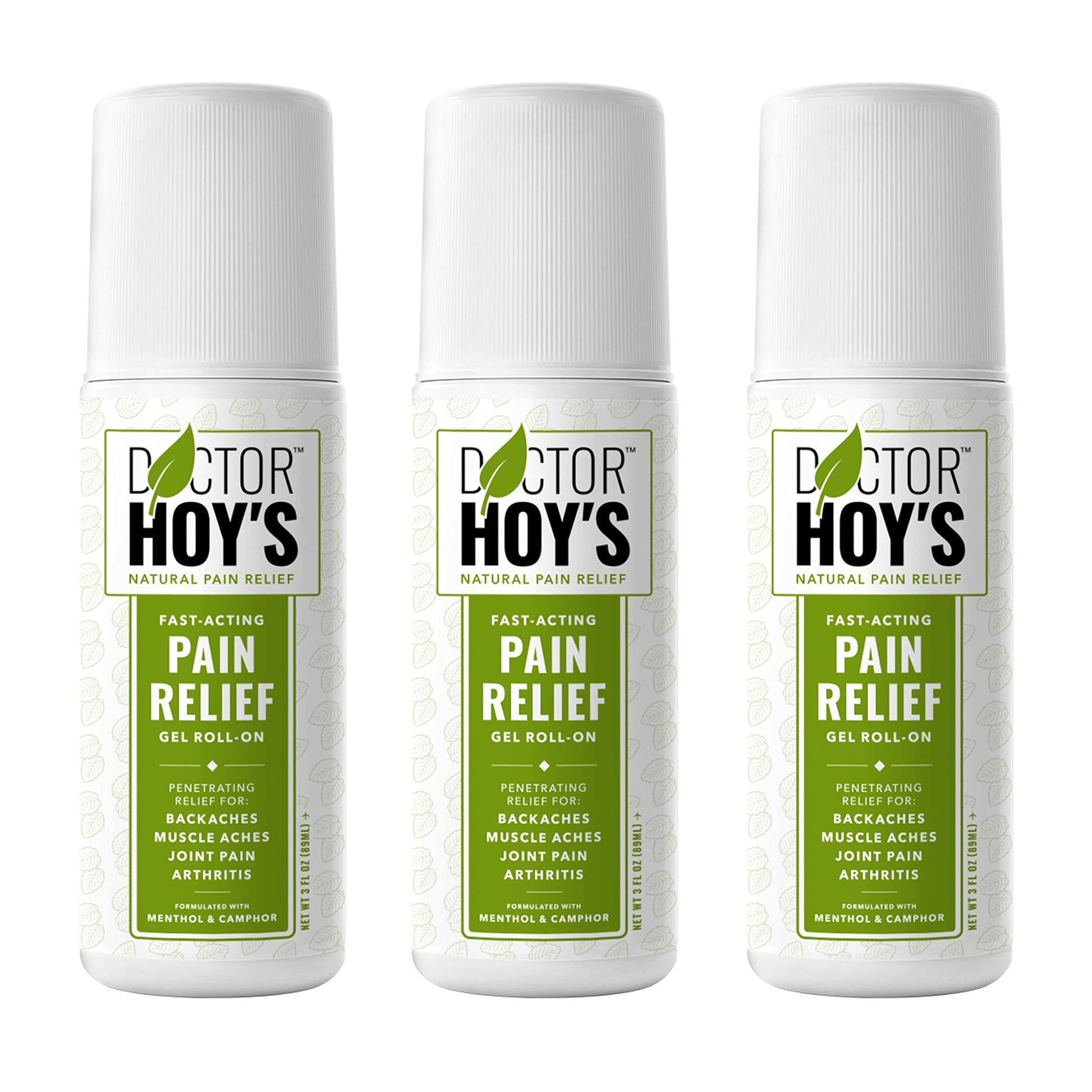 DOCTOR HOY'S Natural Pain Relief Gel, Water Based with Arnica, Anti-Inflammatory, Clean, Safe and Effective Natural Pain Relief, 3 oz. Roll-On, 3pk DOCTOR HOY'S Au supplements