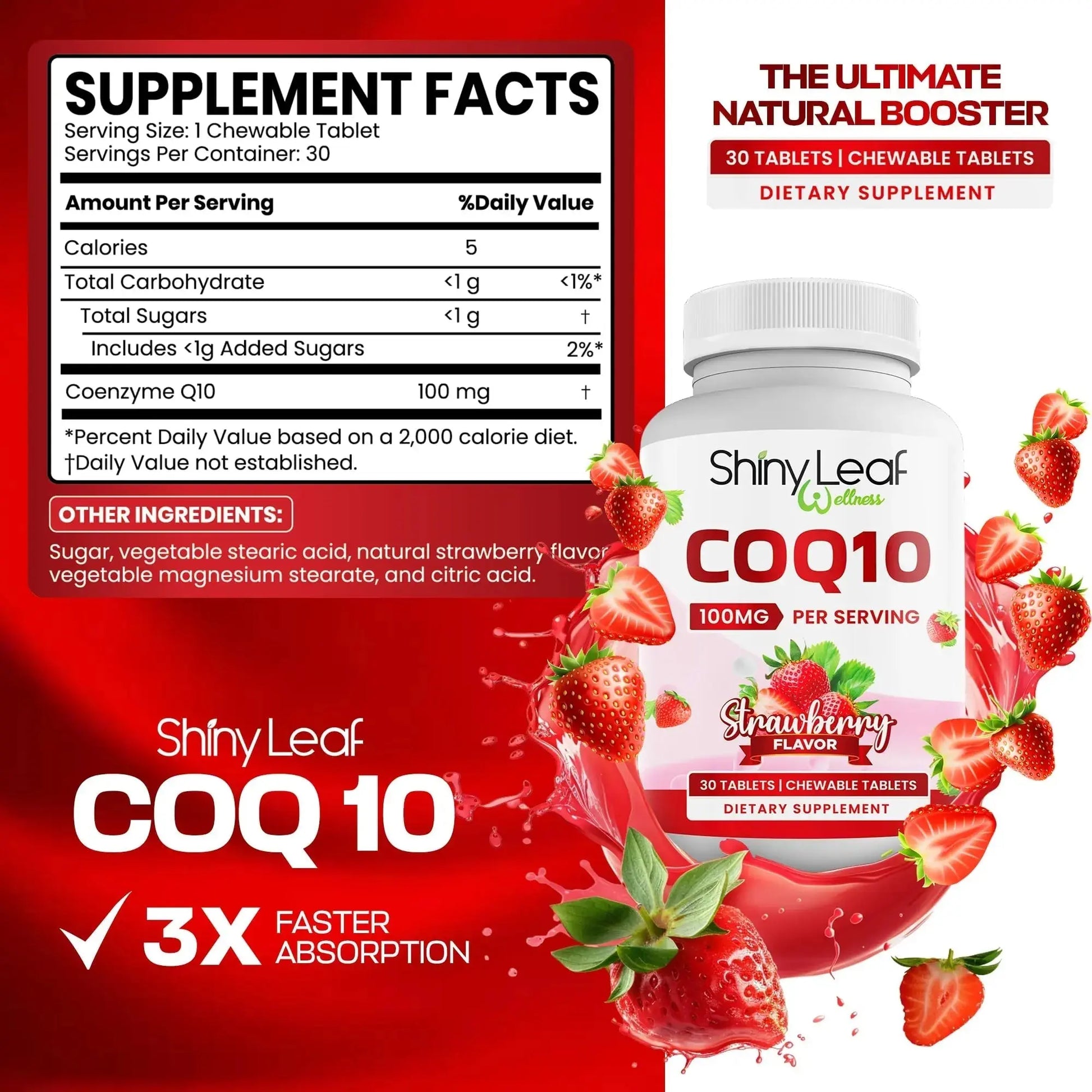 Bariatric Multivitamin Iron-Free One Capsule Per Day and CoQ10 100mg Supplement for Brain Health and Energy Management for Women and Men - 1 Month Supply Shiny Leaf Au supplements