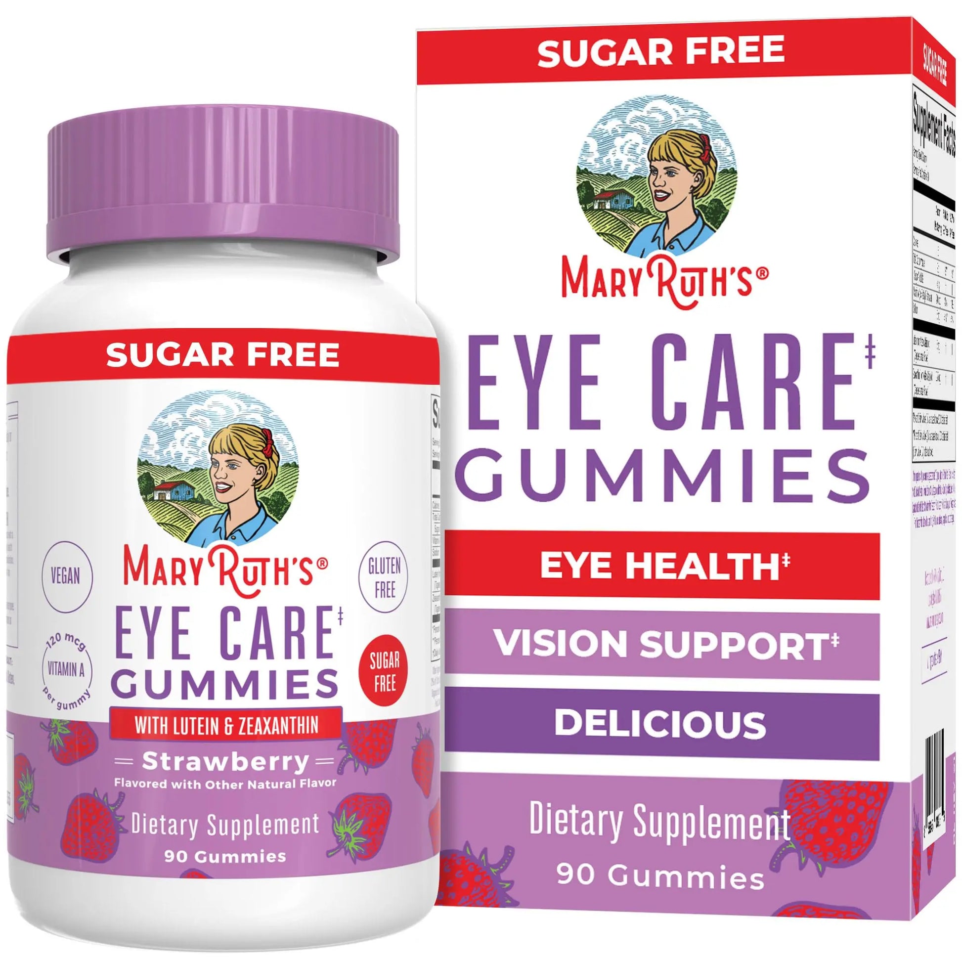 MaryRuth Organics Eye Care Gummies | Eye Health Vitamins for Adults and Kids | Lutein and Zeaxanthin Supplements | for Eyes | Vegan | Non-GMO | Gluten Free | 90 Count MARYRUTH'S Au supplements