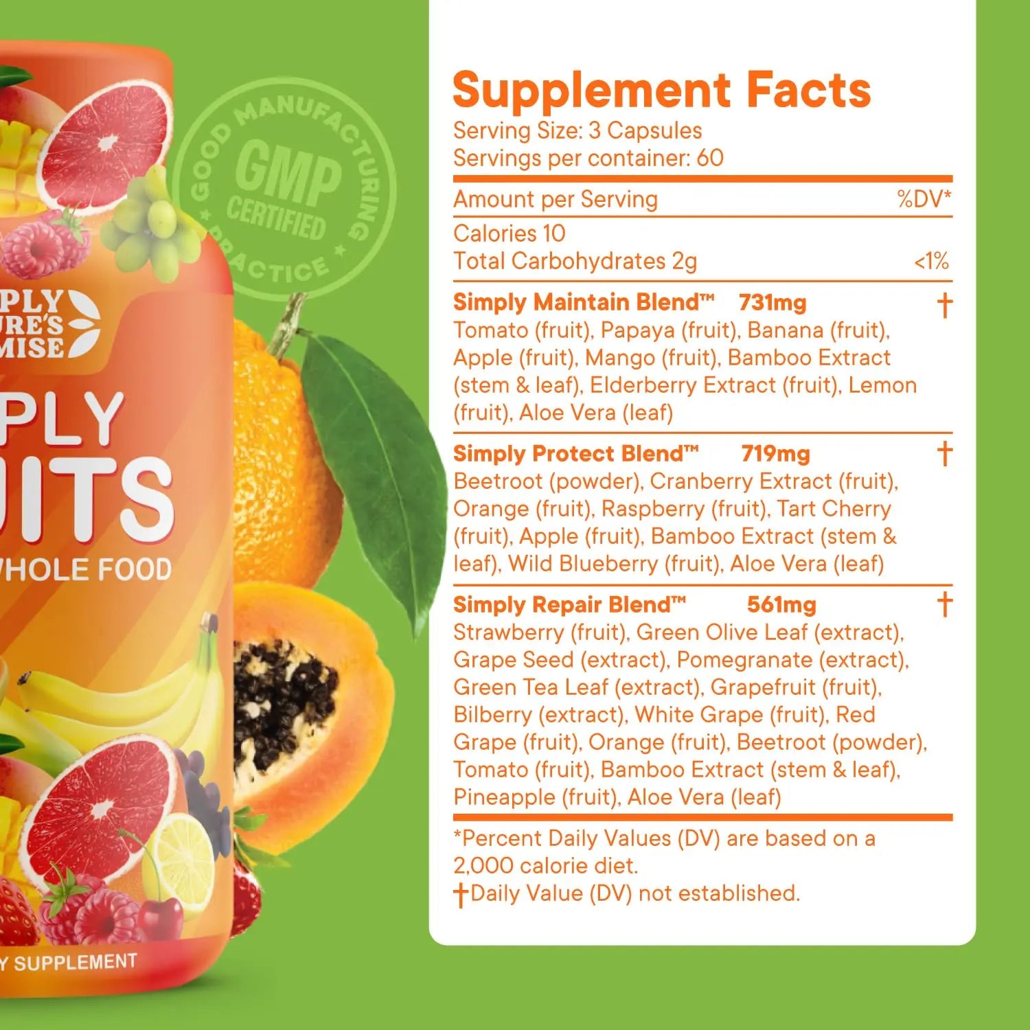 Simply Nature's Promise - Packed with Over 40 Different Fruits & Vegetables Simply Nature's Promise Au supplements
