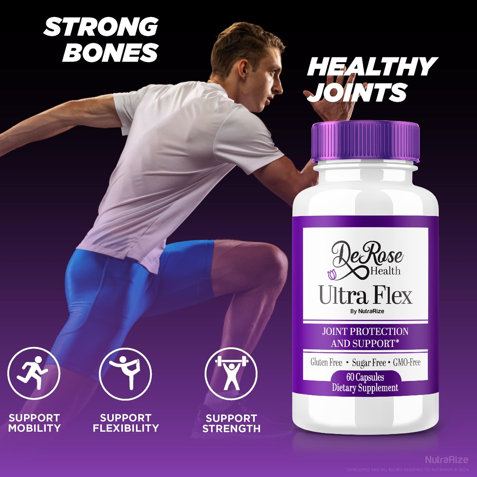 (2 Pack) Ultra Flex Capsules, Advanced Joint Support Supplement, Ultra Flex Natural Joint Health Formula, Max Strength Pills for Joint Wellness and Mobility, UltraFlex Vitamin Reviews (120 Capsules) NutraRize Au supplements