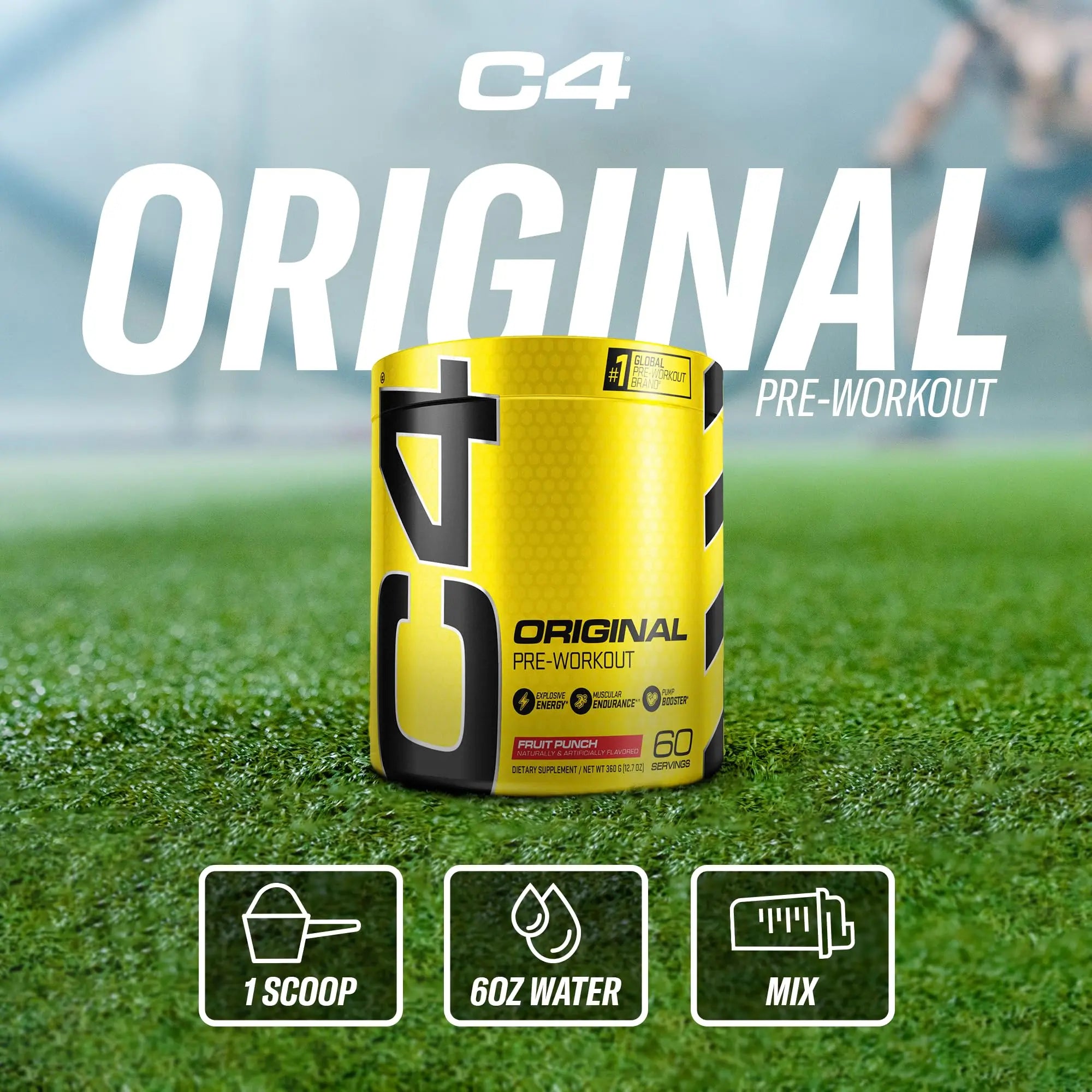 C4 Original Pre Workout Powder Fruit Punch - Vitamin C for Immune Support - Sugar Free Cellucor Au supplements