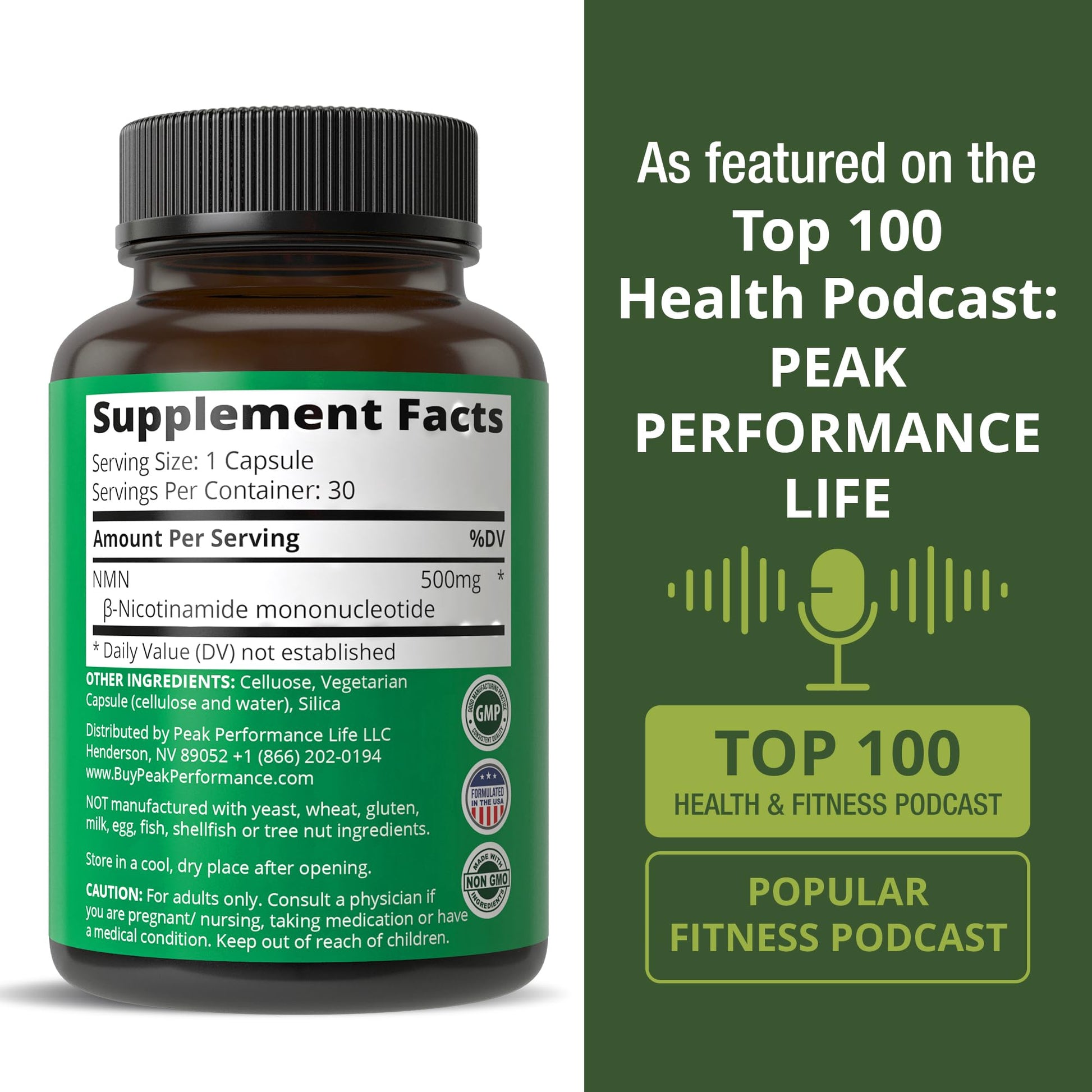 NMN Supplement Ultra High Strength Stabilized Nicotinamide Mononucleotide 500mg Per Capsule. 2 Capsules = 1,000mg of NMN. Boost NAD Levels. Healthy Aging NAD+ Supplements for Men and Women Peak Performance Au supplements