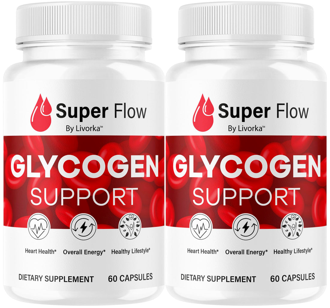 (2 Pack) Super Flow Glycogen Capsules - Official SuperFlow Advanced Glycogen Support Pills - Maximum Strength, Natural Formula Vitamins for Overall Health & Wellness Reviews, 120 Capsules for 2 Months LIVORKA Au supplements