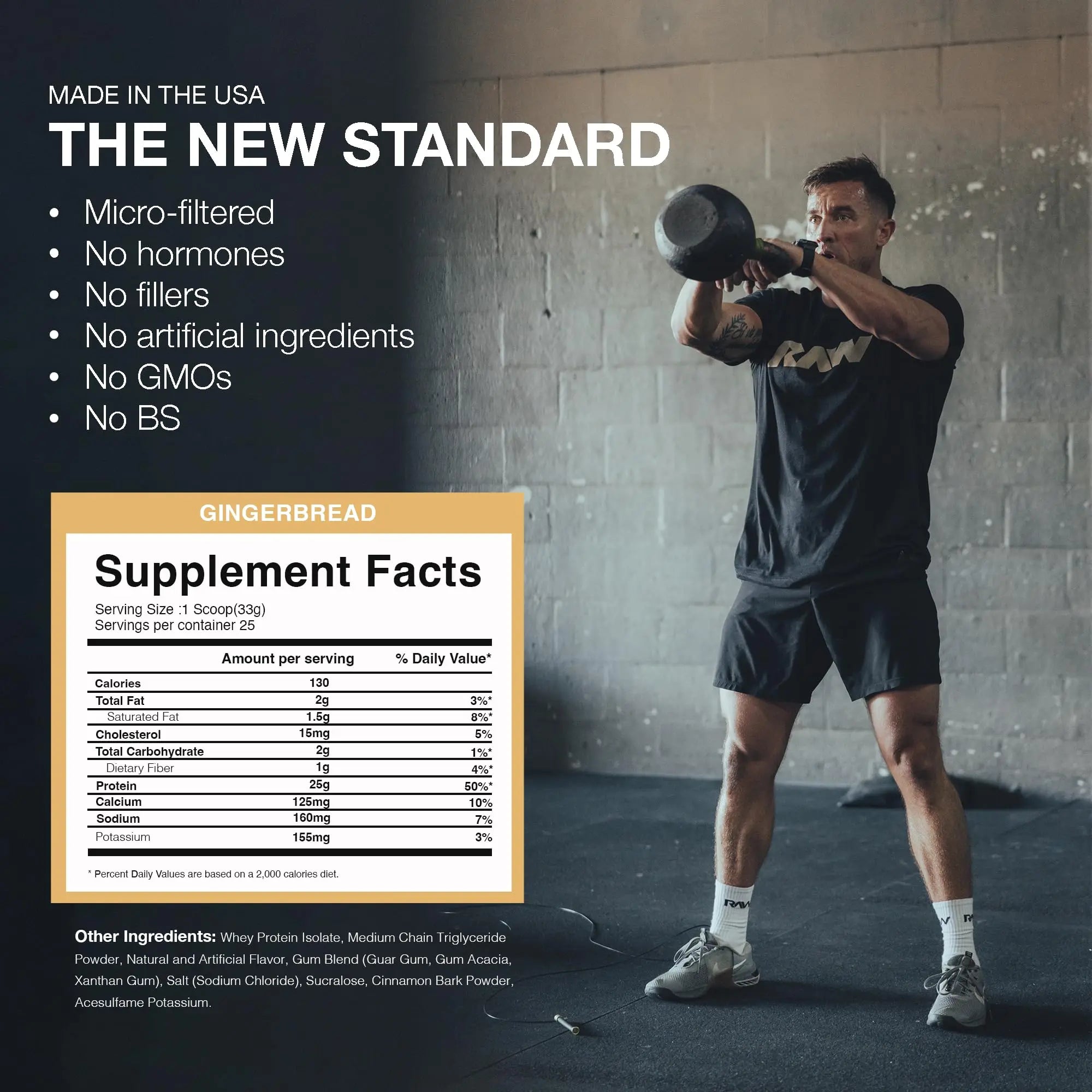 RAW Whey Isolate Protein Powder, Gingerbread (CBUM Itholate Protein) - 100% Grass RAW Au supplements