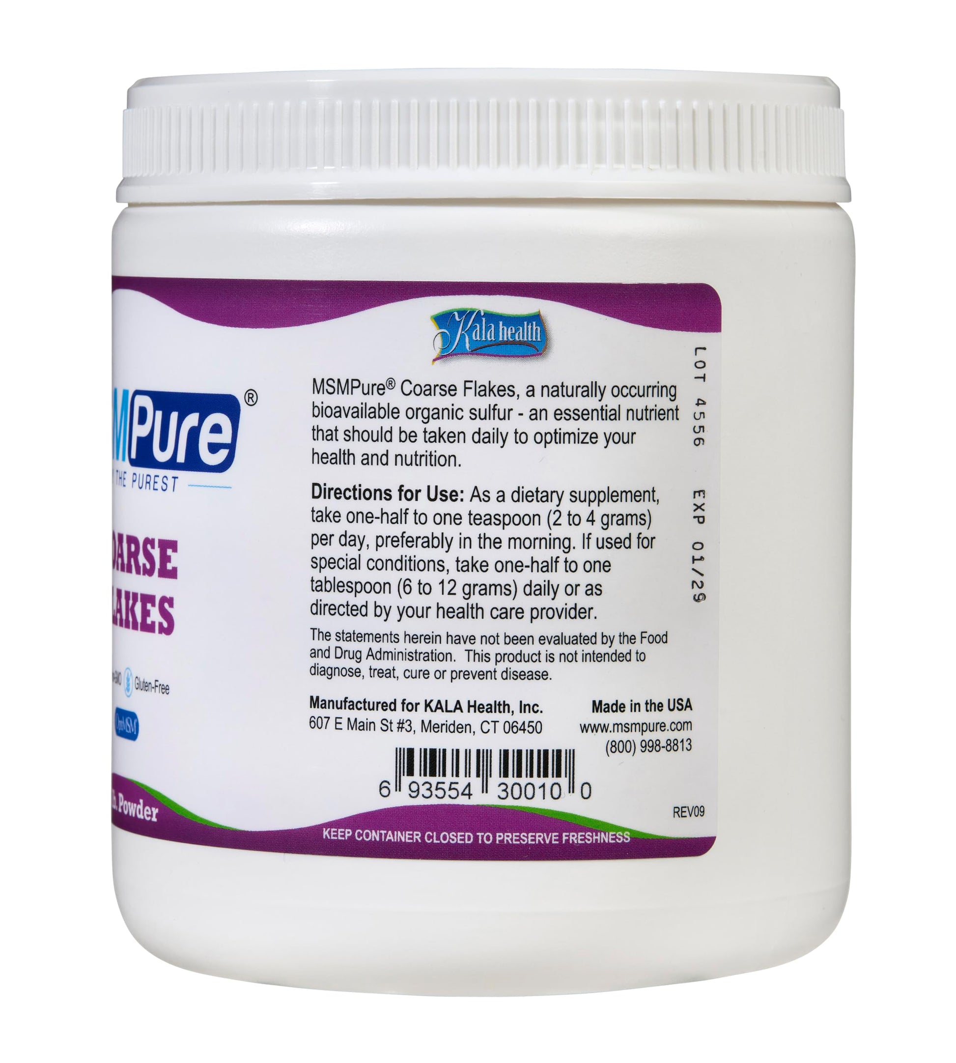 KALA HEALTH MSMPure Coarse Flakes 1lb and Muscle & Joint Cream 2oz Bundle KALA HEALTH Au supplements