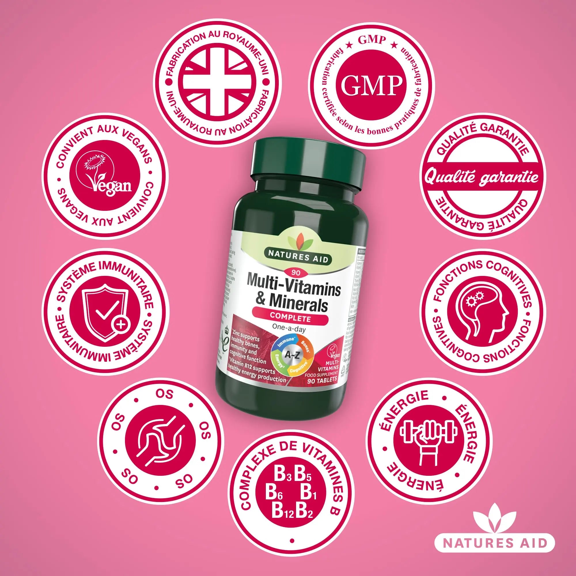 Natures Aid Multivitamins and Minerals, 90 Count (Pack of 1), (Packing may vary) natures aid Au supplements