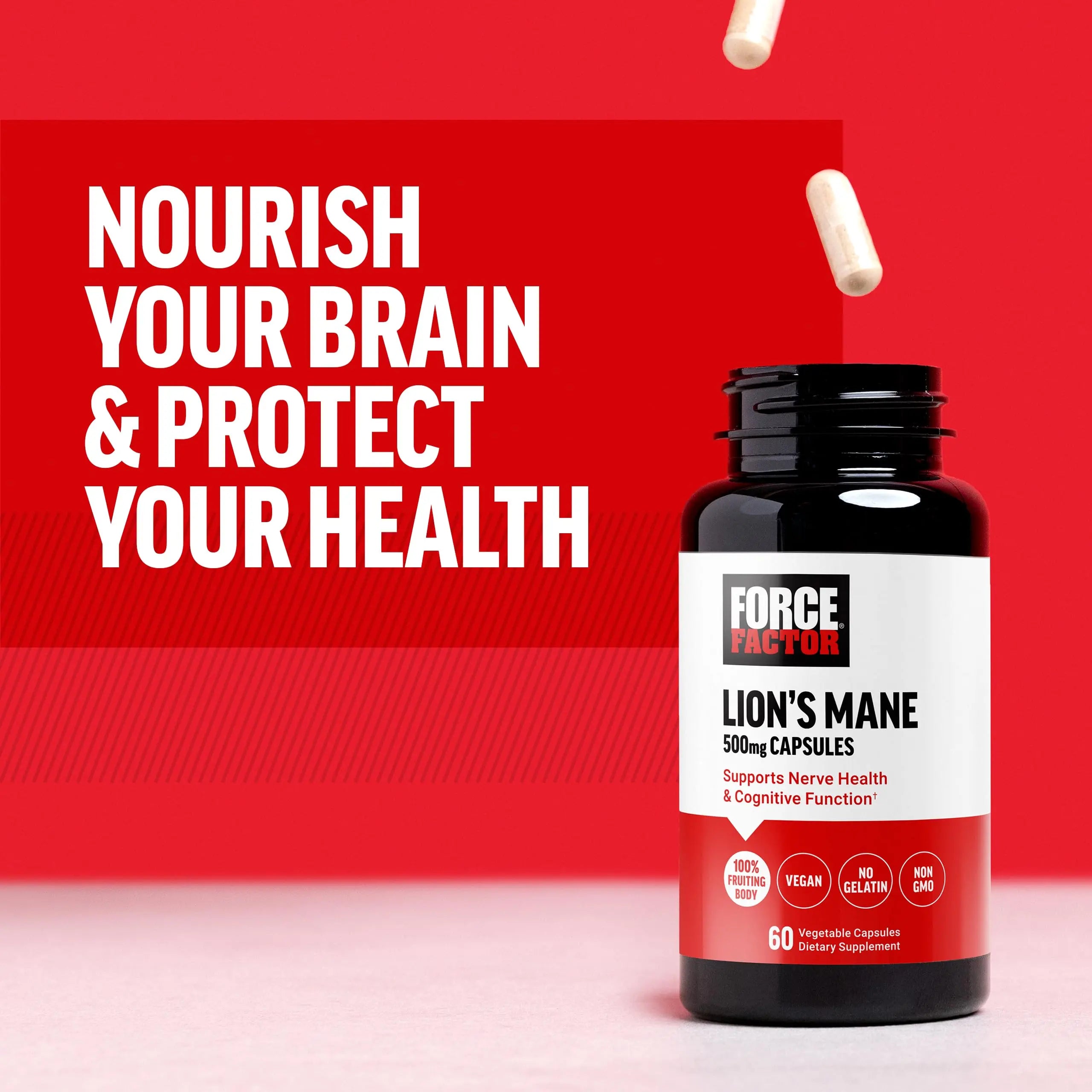 Force Factor Lion’s Mane Supplement Capsules, Memory & Focus Supplement Force Factor Au supplements