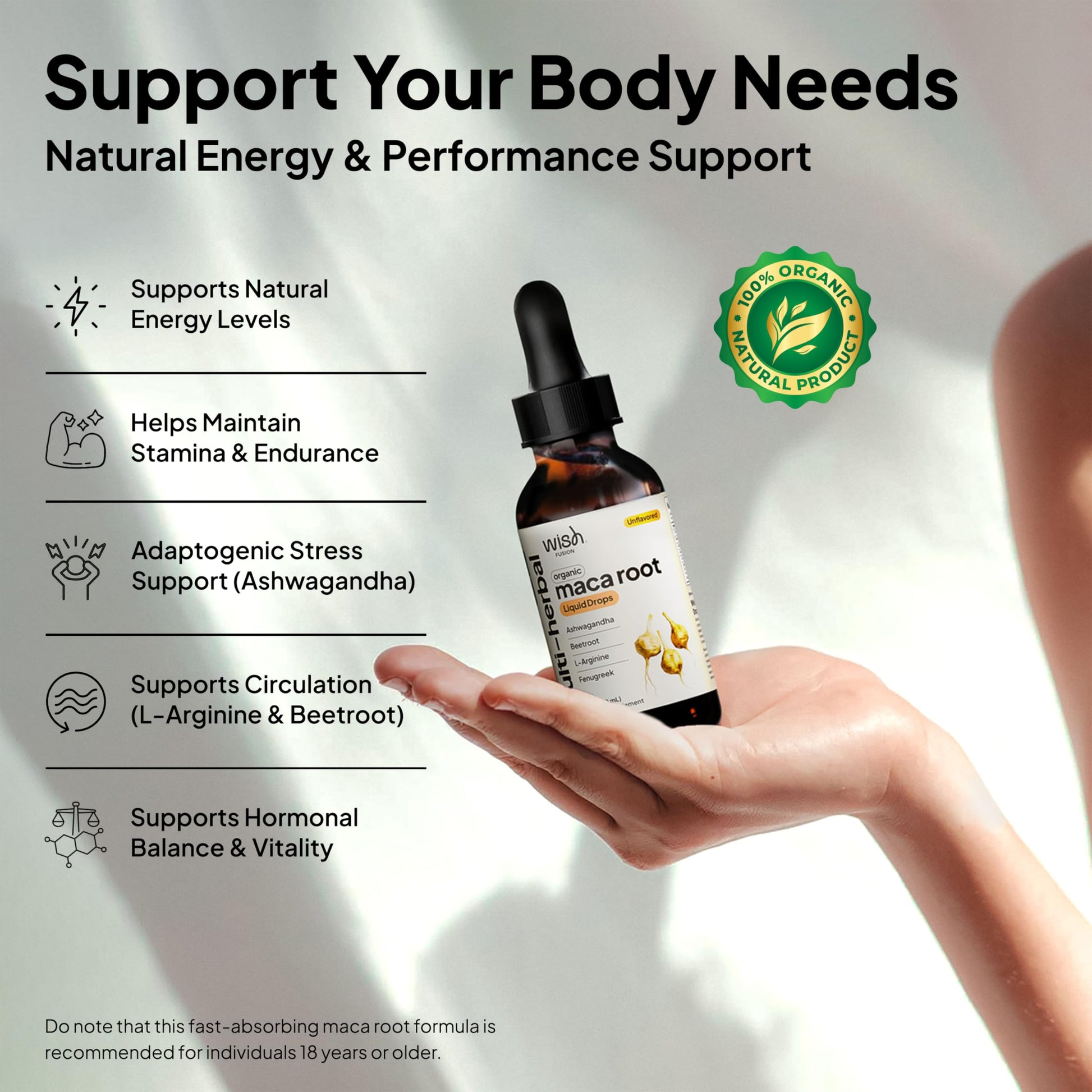 Wish Fusion Maca Root Liquid Drops 2 Pack Organic Maca Root Drops for Energy Support Hormone Balance, Mood Maca Root, Ashwagandha & Tongkat Ali Blend, Liquid Maca Root Extract Fenugreek & Beetroot Wish Fusion Au supplements