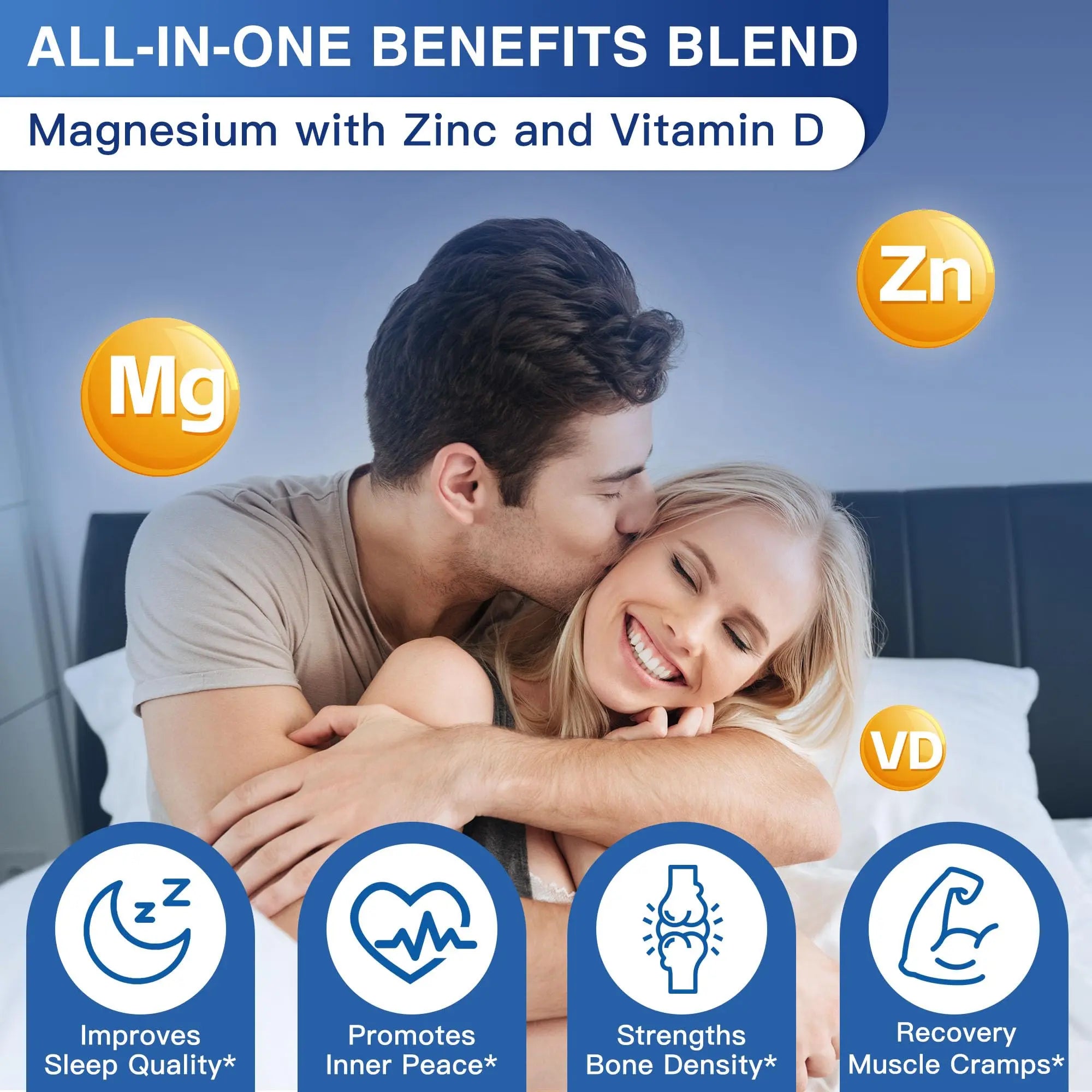 Magnesium Complex 500mg, Magnesium Glycinate, Malate & Citrate - High Absorption Chelated Triple Magnesium Supplement with Zinc, Vitamin D3 for Muscle, Nerve, Bone & Immune Support, Vegan 120 Capsules NATURE TARGET Au supplements
