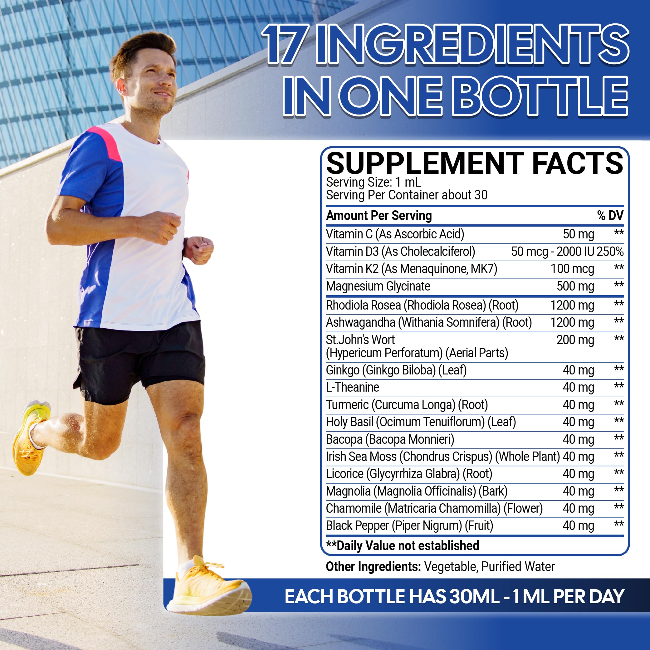 17in1 Rhodiola Rosea Liquid Drops with blend Ashwagandha Magnesium, L-Theanine. Ultra Strength Rhodiola Cortisol Supplement, Rhodiola Root for Support Relaxation, Mood, Energy - 1 FL Oz - 60 Day Mecisco Au supplements