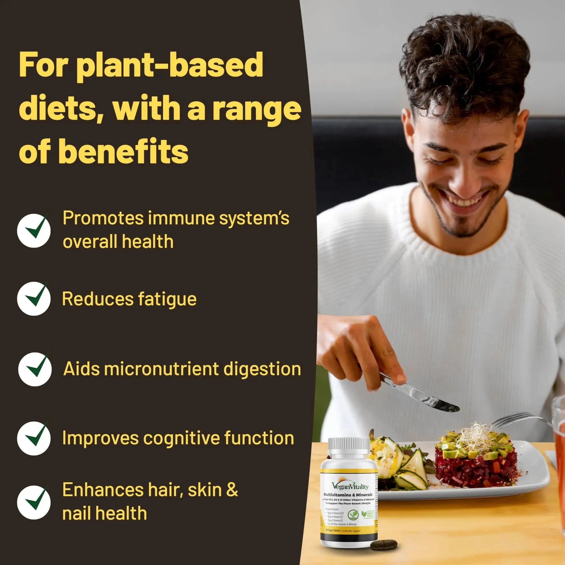Vegan Vitality Lion's Mane x General Health Combo Bundle - 6 Months Lion's Mane and Multivitamins Vegan Vitality Au supplements
