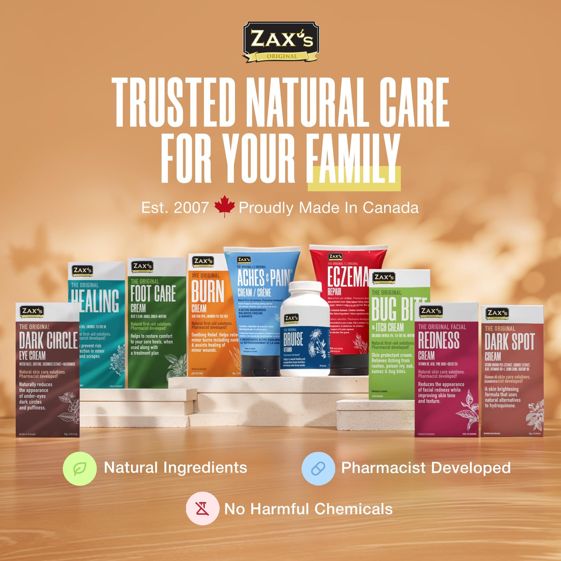 ZAX'S ORIGINAL Bruise Cream - Arnica and Witch Hazel Blend, Gentle on Skin, Plant-Based Ingredients for Skin Care - 28g ZAX'S ORIGINAL Au supplements