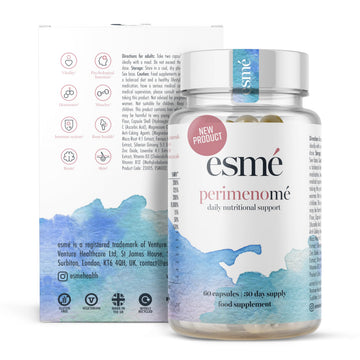 Esme Menopause Supplements Perimenopause Supplements 1 Month Supply - Daily Support for The Early Stage of Menopause – 60 Capsules - Includes Ashwagandha, Vitamins and Red Clover Esme Au supplements
