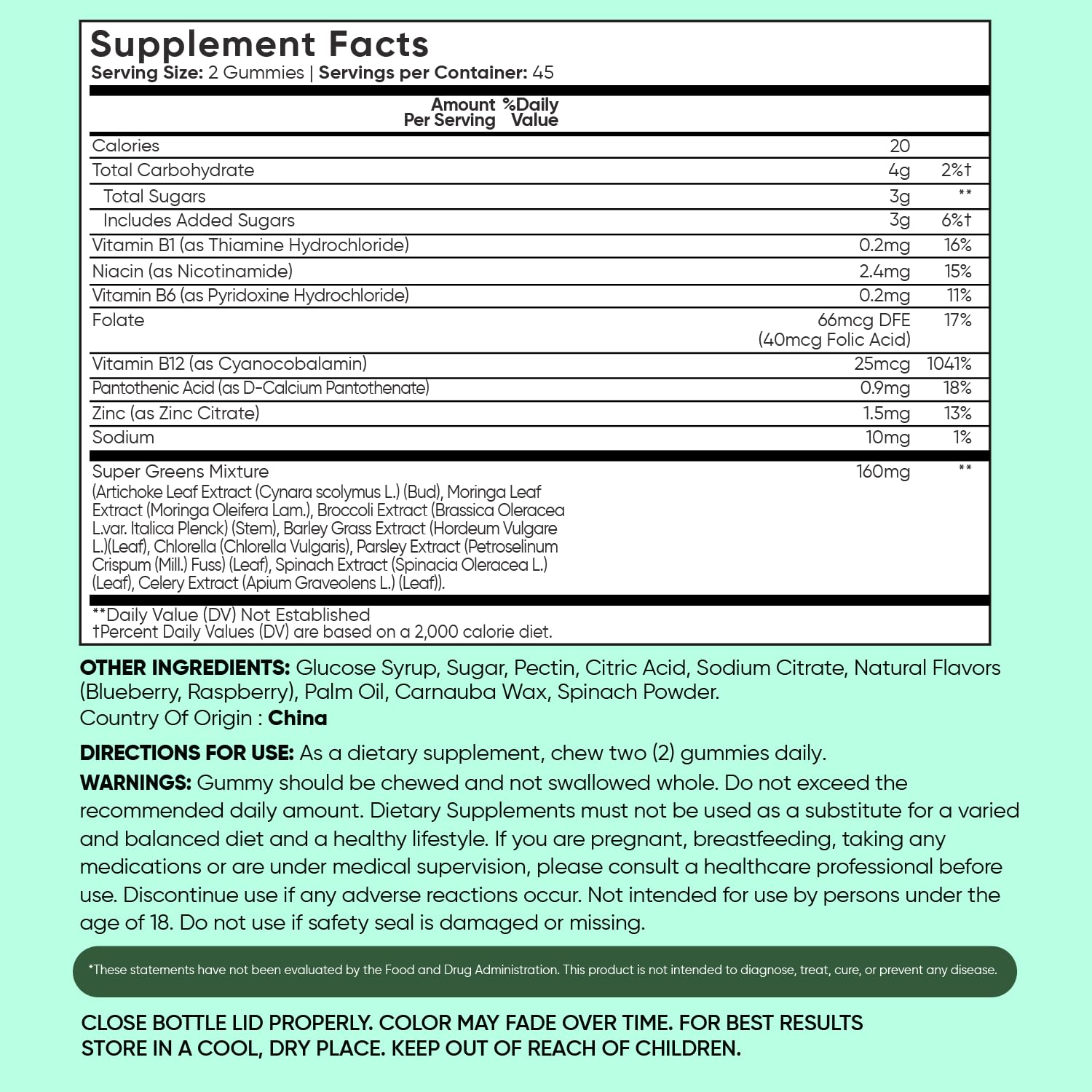 WeightWorld Super Greens Gummies - Energy, Immunity & Digestion - 45-Day Supply - Vegan Daily Greens Supplements (Moringa, Broccoli, Spinach) - Added Vitamins & Minerals - 90 Superfood Gummies WeightWorld Au supplements