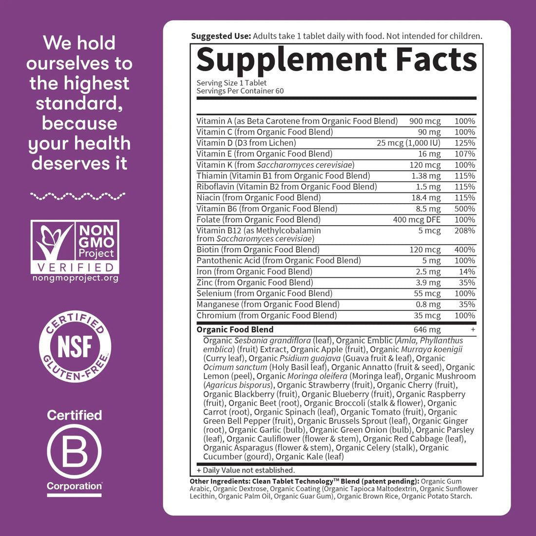 Garden of Life Organics Multivitamin for Women - Women's Once Daily Multi - Whole Food Multi with Iron, Biotin, Vegan Organic Womens Multivitamin Garden of Life Au supplements