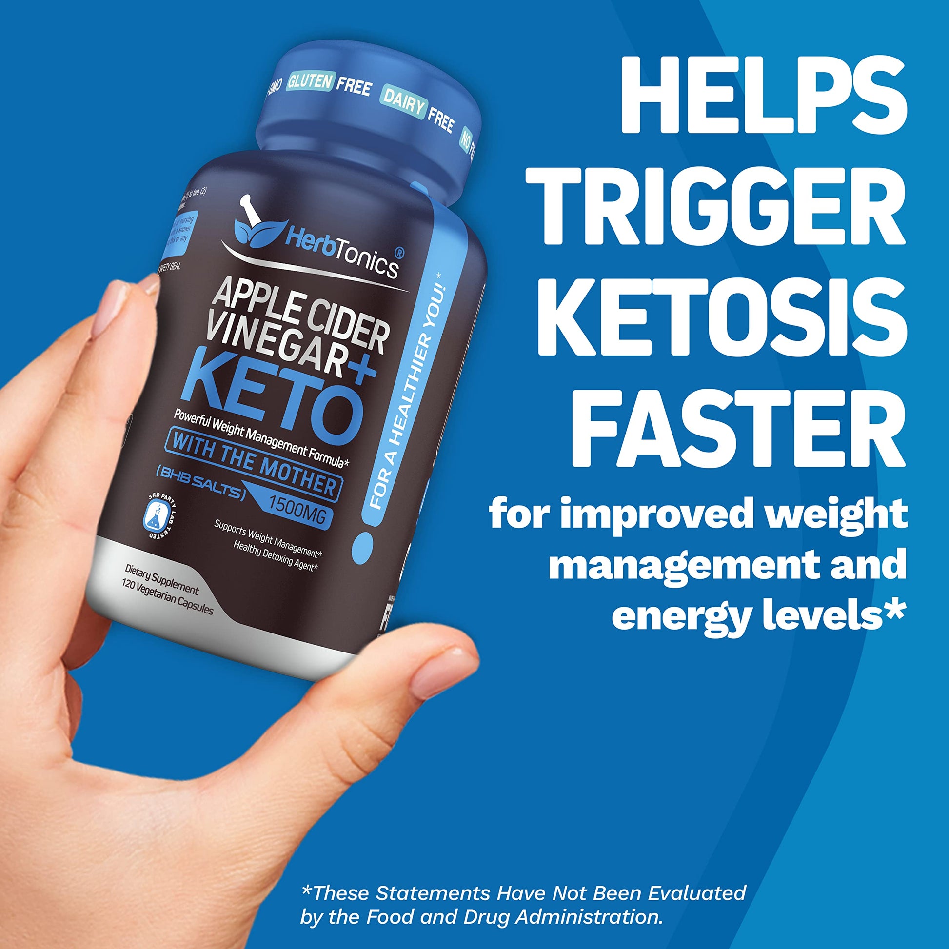 Herbtonics Apple Cider Vinegar Capsules Plus Keto BHB | Fat Burner & Weight Loss Herbtonics Au supplements