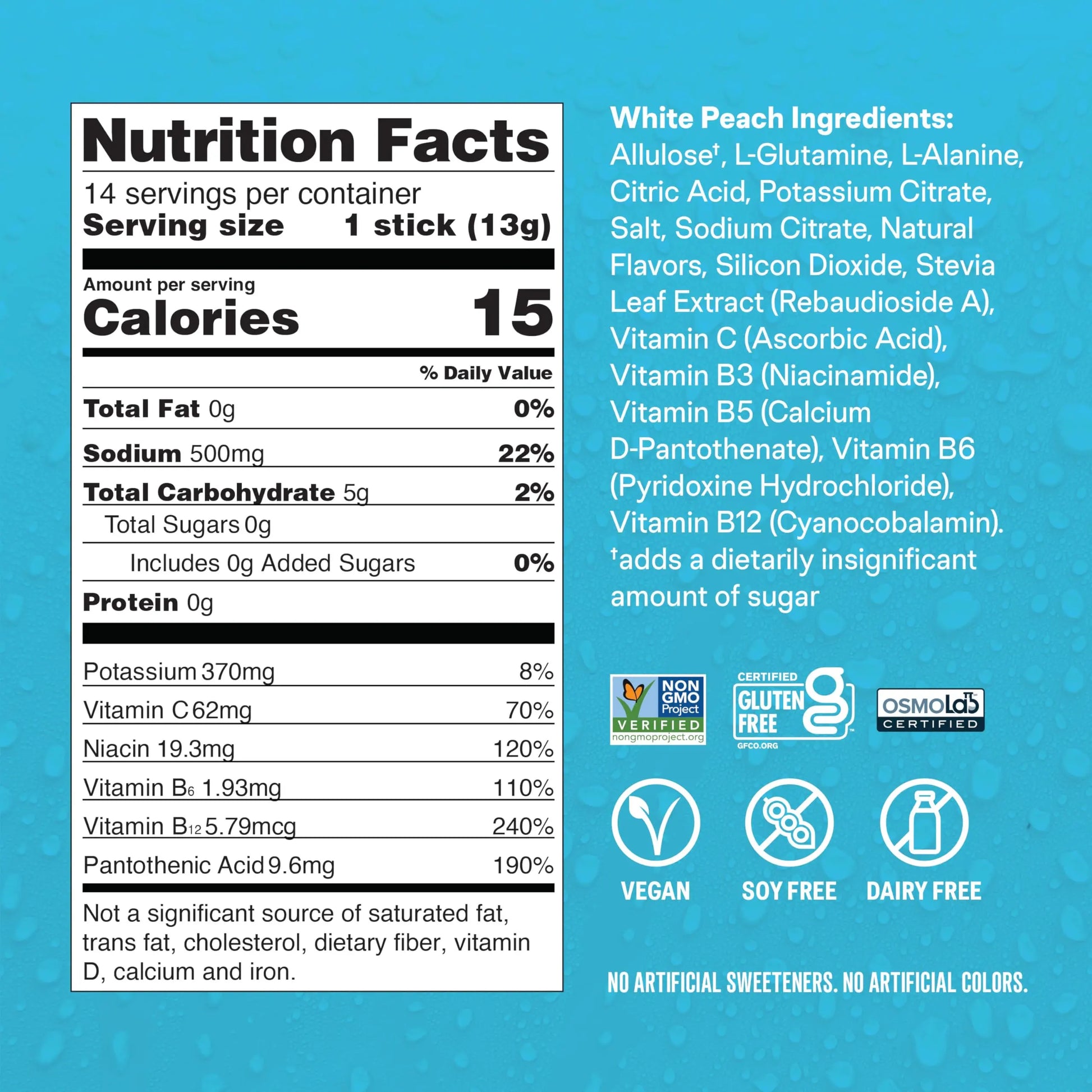 Liquid I.V.® Hydration Multiplier Sugar-Free - White Peach | Electrolyte Powder Drink Mix | 1 Pack (14 Servings) Liquid I.V. Au supplements
