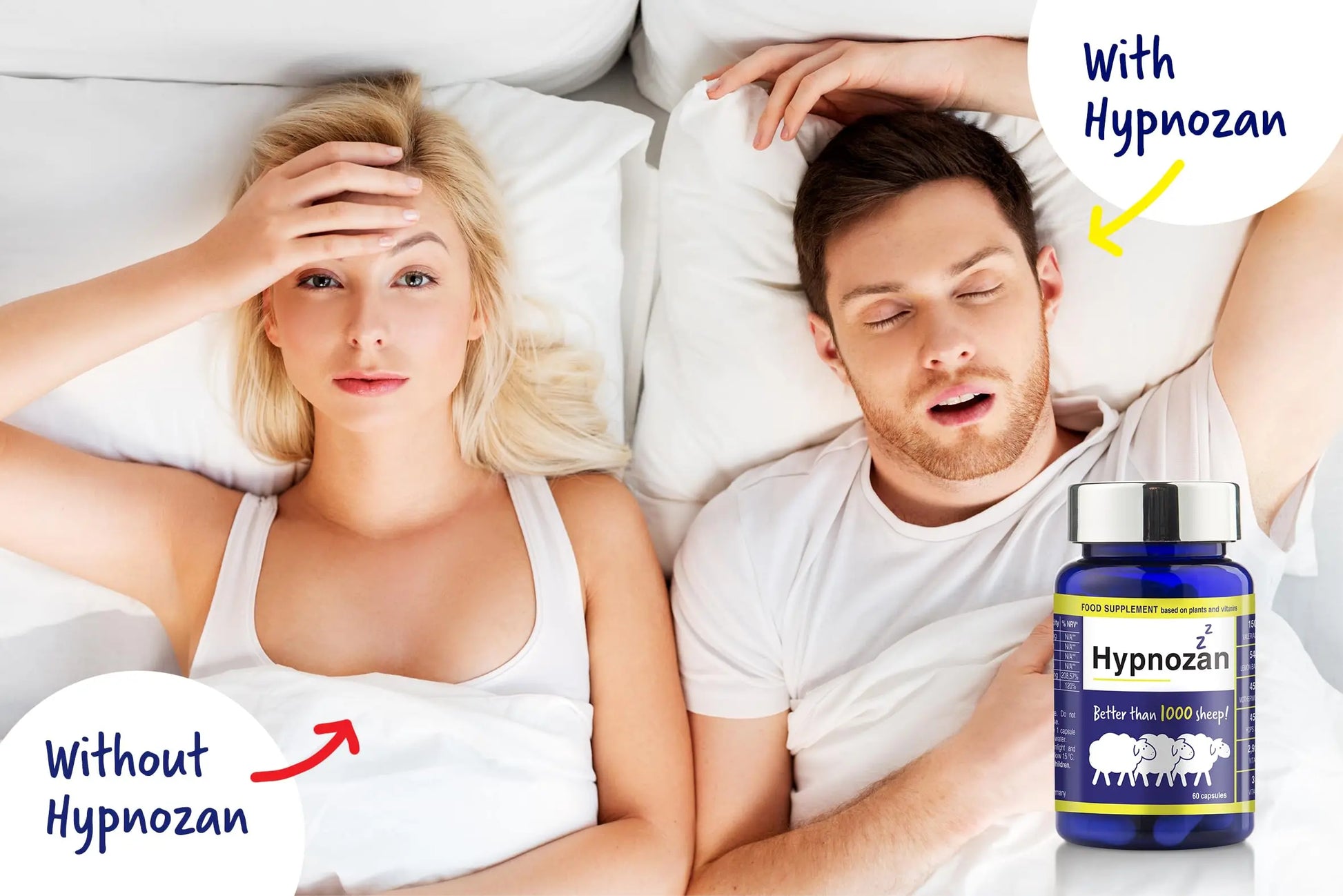 Hypnozan. 60 Easy Nights in Every Pack - 60 Capsules, Just One Before Bed. Natural Vox pharmaceutica Au supplements