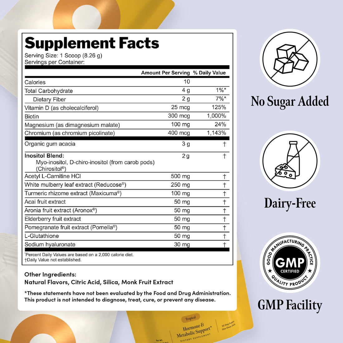 Ovii Metabolic Support for Women – Reducose® White Mulberry with Myo-Inositol & D-Chiro Inositol 40:1 Blend – Hormone Balance, Glucose Support & Appetite Control Supplement – 30 Servings, Tropical Ovii Au supplements