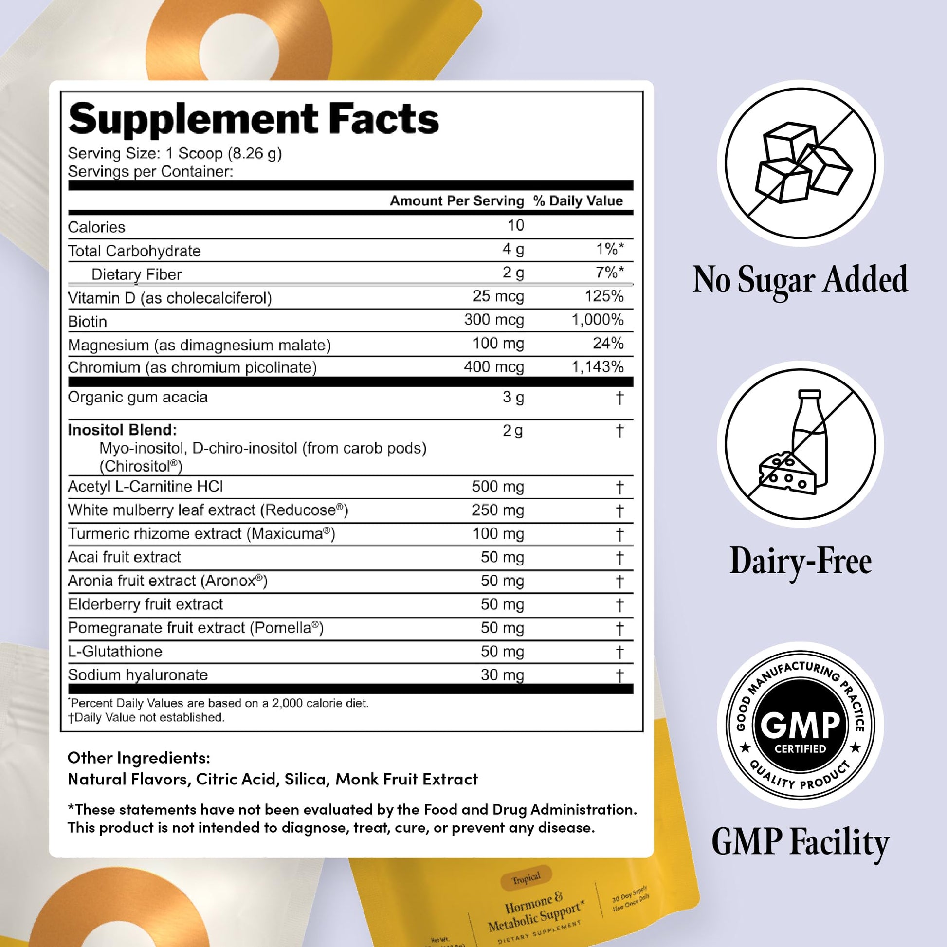 Ovii Metabolic Support for Women – Reducose® White Mulberry with Myo-Inositol & D-Chiro Inositol 40:1 Blend – Hormone Balance, Glucose Support & Appetite Control Supplement – 30 Servings, Tropical Ovii Au supplements