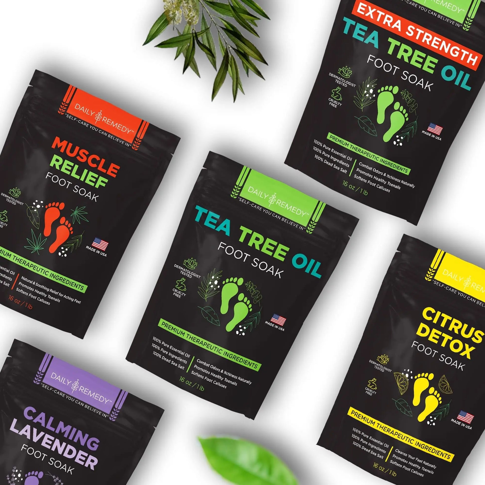 Tea Tree Oil Foot Soak with Epsom Salt - Made in USA - for Toenail Athletes Foot DAILY REMEDY Au supplements