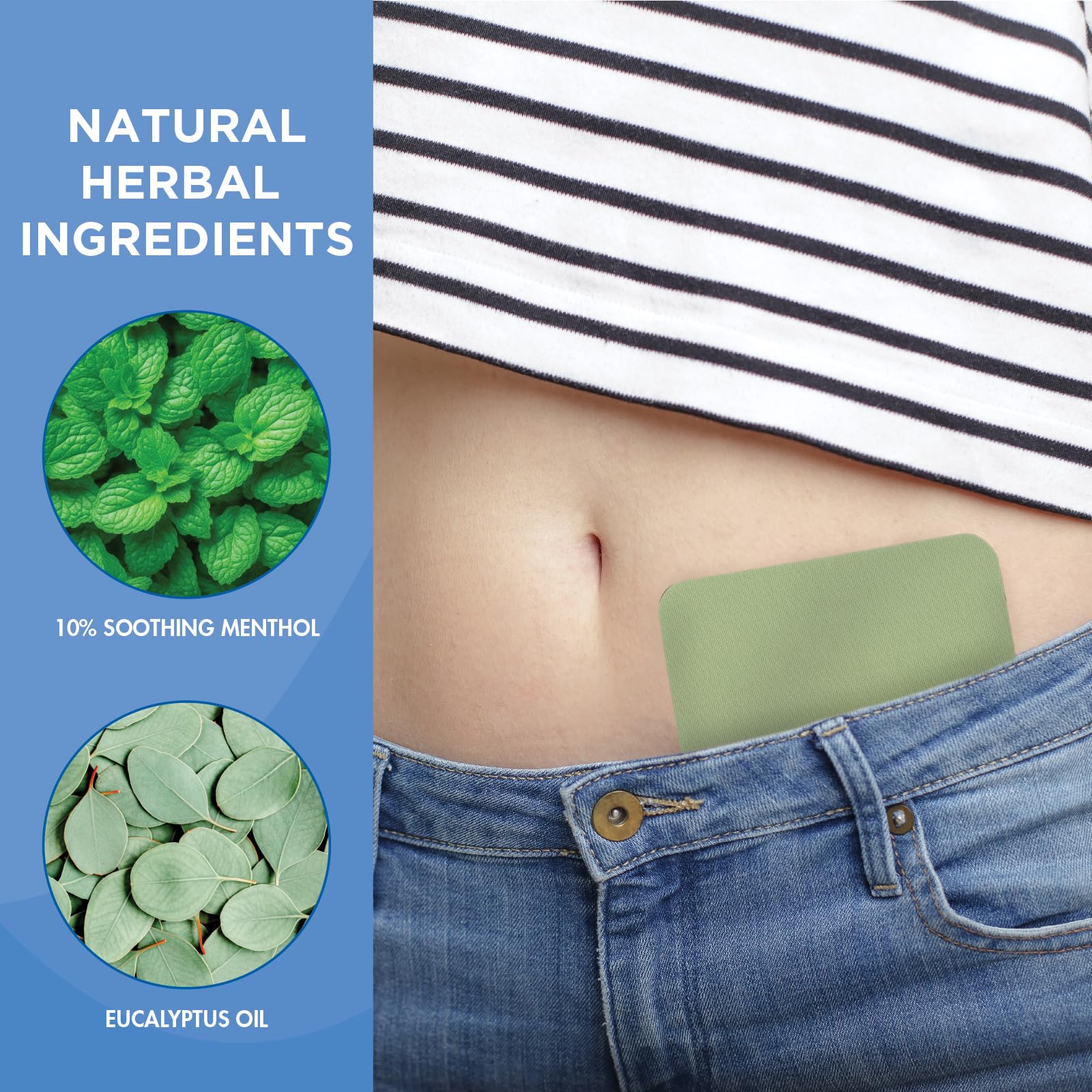 HealthWise Menstrual Pain Relief Bundle | Twenty 10% Menthol + Eucalyptus Period Patches | Generous XL Size Patch | Natural, Therapeutic Care at Home HealthWise Au supplements