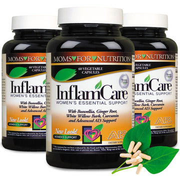 Moms For Nutrition 3 Bottles - InflamCare 3000MG Women’s Formula Gluten Free - 180 Count Moms For Nutrition Au supplements
